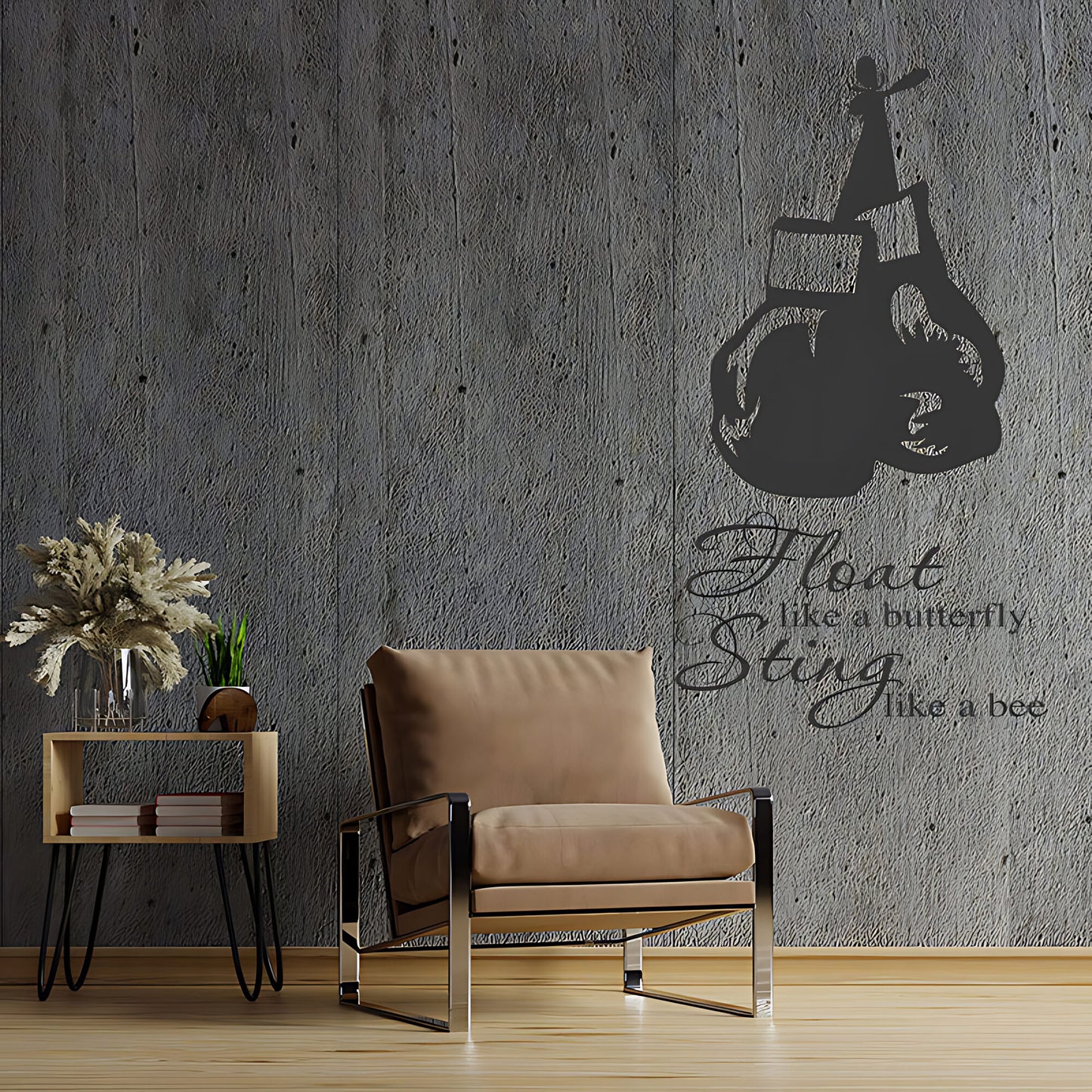 Float Like a Butterfly Wall Sticker - Muhammad Ali Boxing Quote Art
