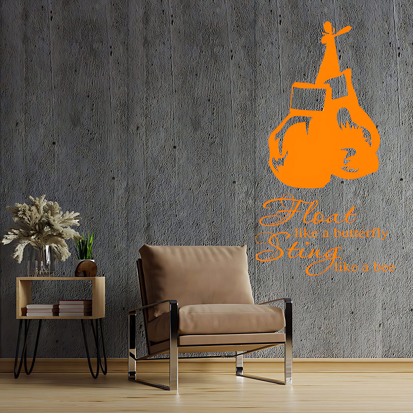 Float Like a Butterfly Wall Sticker - Muhammad Ali Boxing Quote Art
