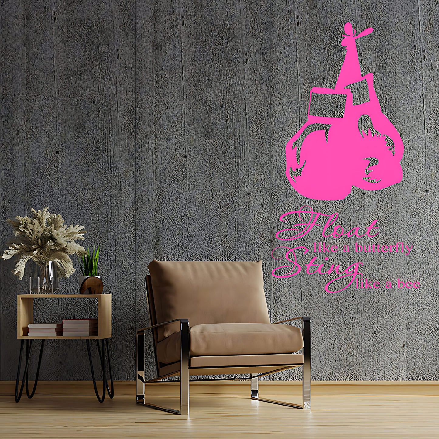 Float Like a Butterfly Wall Sticker - Muhammad Ali Boxing Quote Art