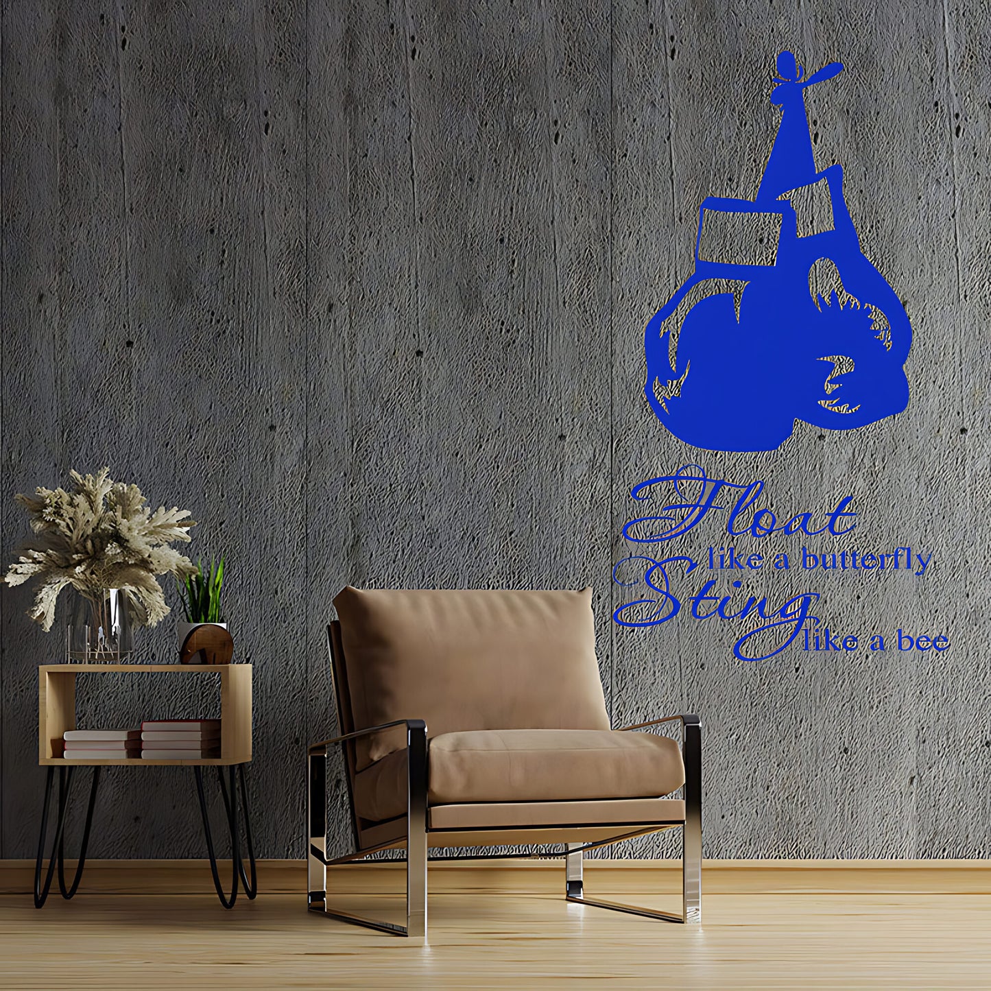 Float Like a Butterfly Wall Sticker - Muhammad Ali Boxing Quote Art
