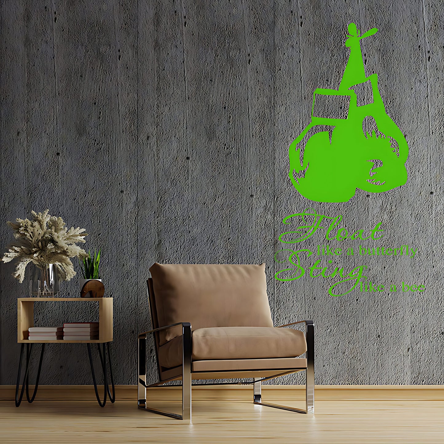 Float Like a Butterfly Wall Sticker - Muhammad Ali Boxing Quote Art