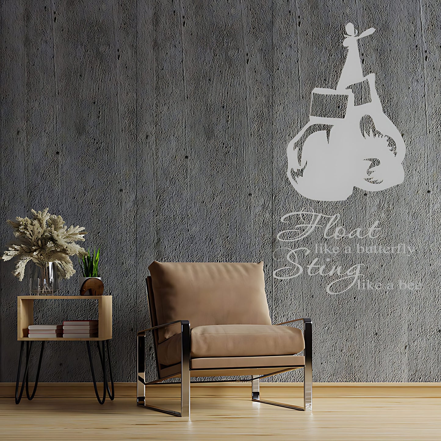Float Like a Butterfly Wall Sticker - Muhammad Ali Boxing Quote Art