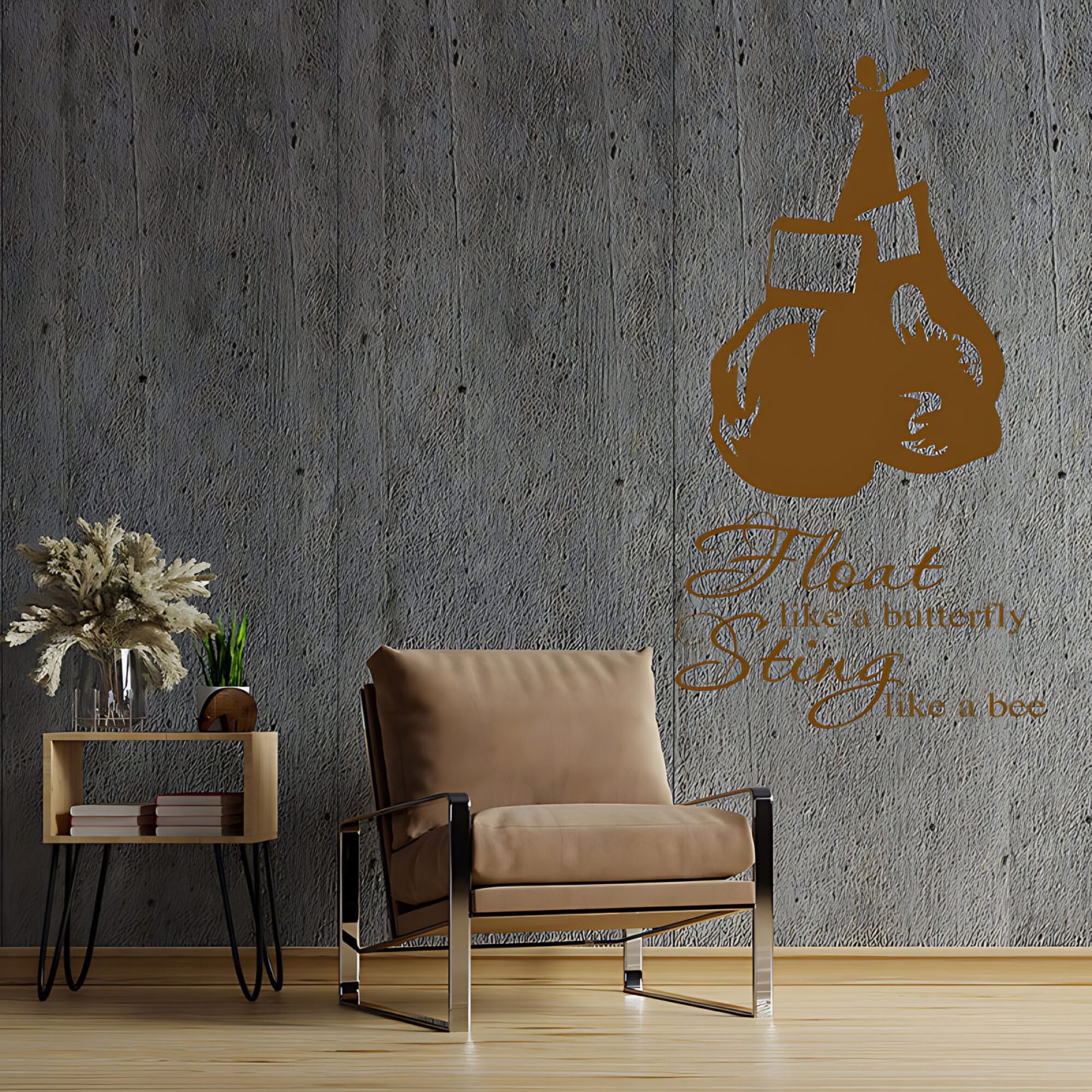 Float Like a Butterfly Wall Sticker - Muhammad Ali Boxing Quote Art