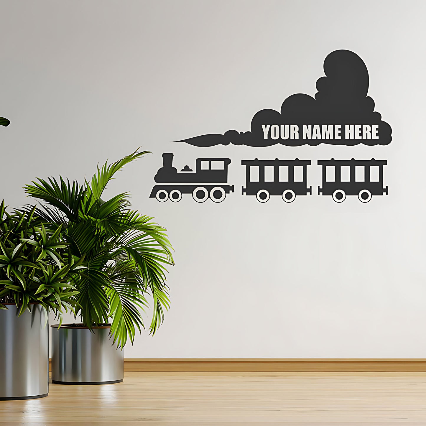 Personalised Train Wall Sticker - Custom Kids Bedroom Decor
