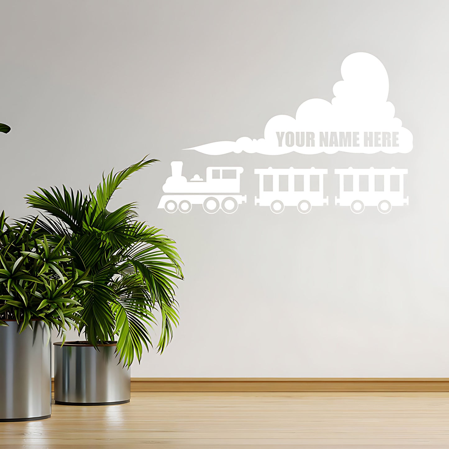 Personalised Train Wall Sticker - Custom Kids Bedroom Decor