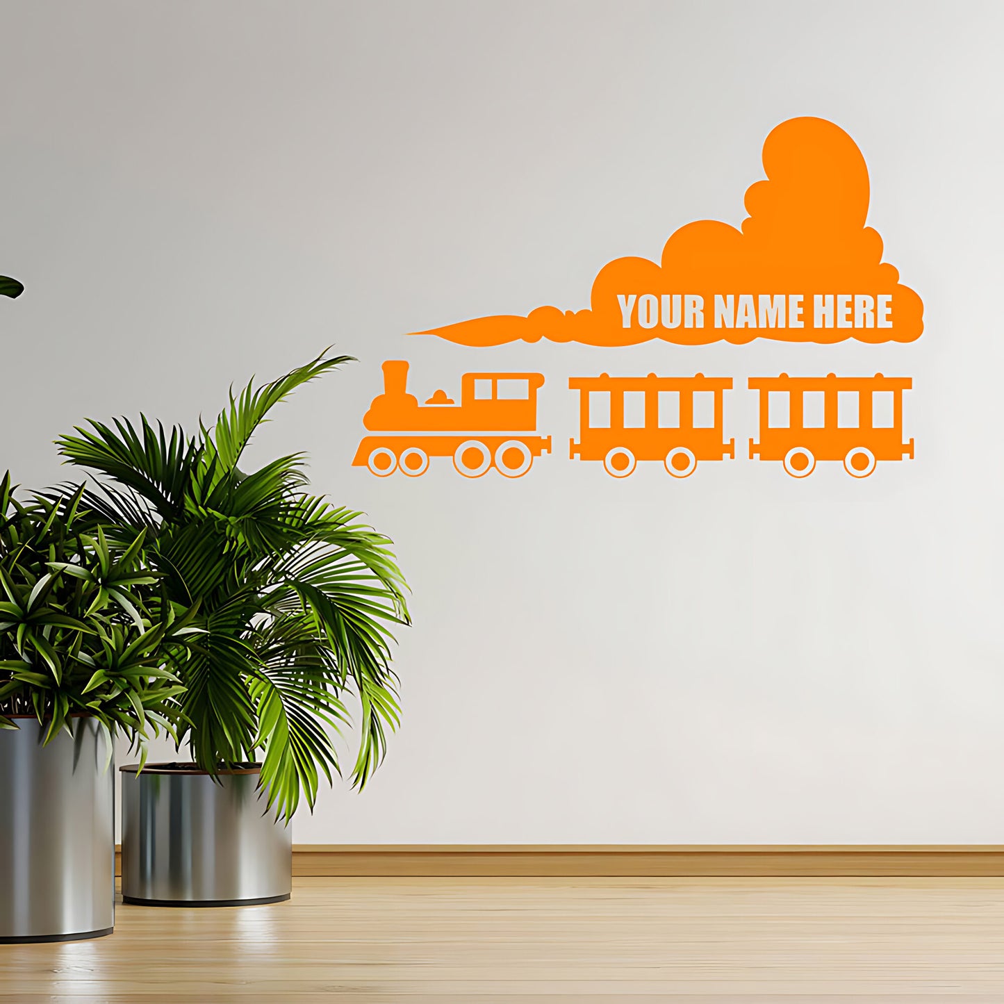 Personalised Train Wall Sticker - Custom Kids Bedroom Decor