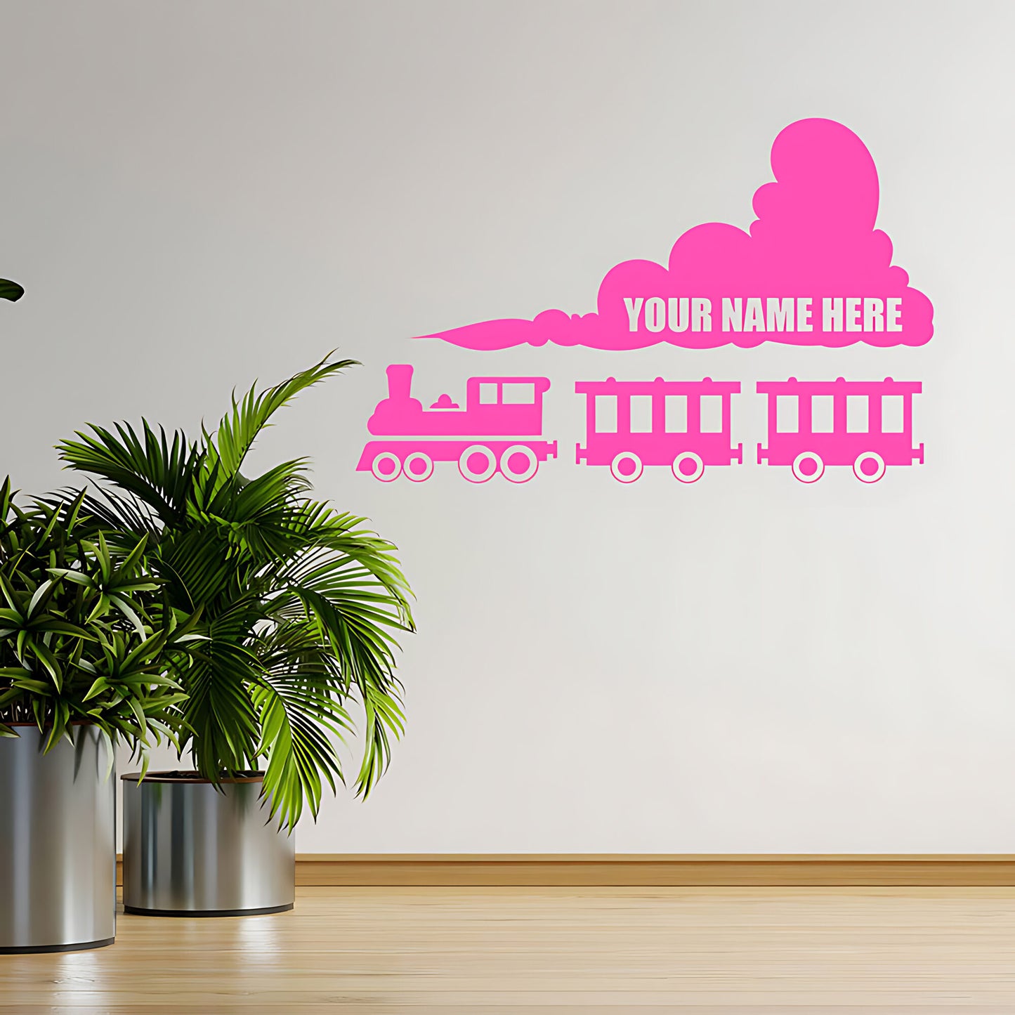 Personalised Train Wall Sticker - Custom Kids Bedroom Decor