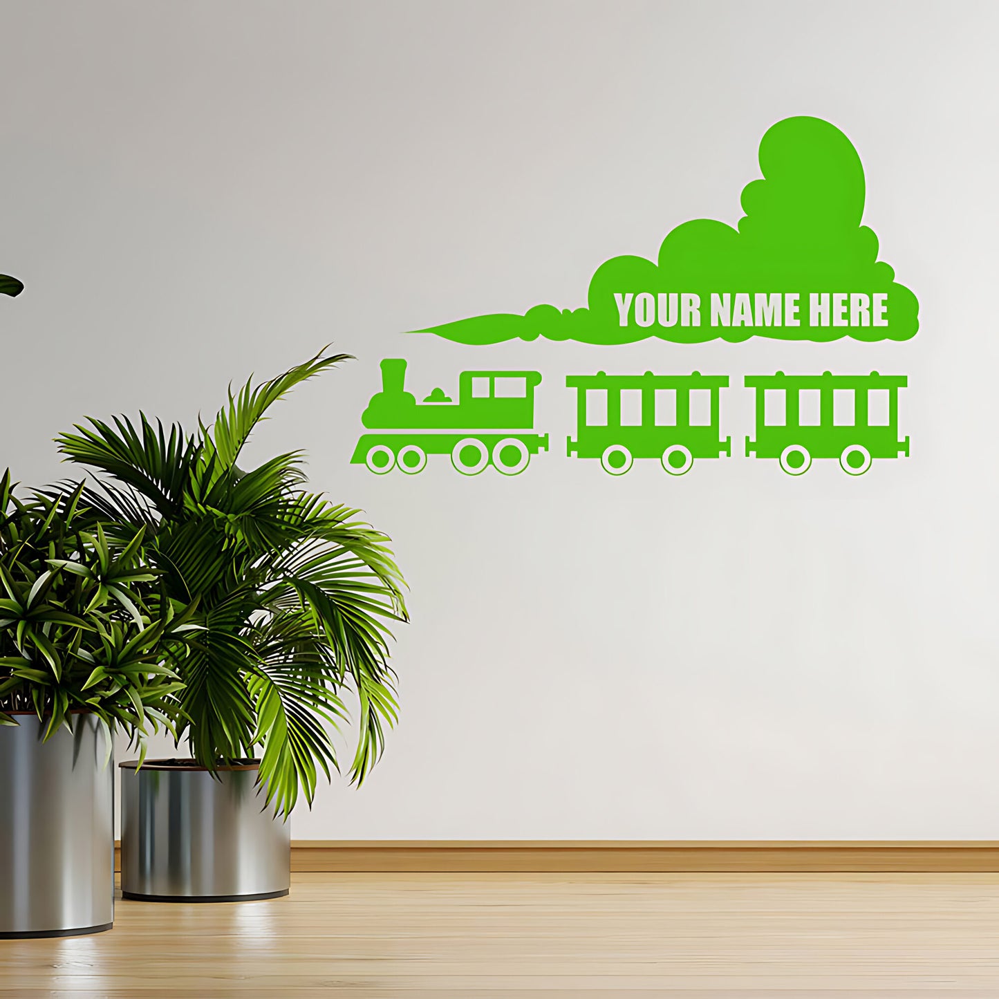 Personalised Train Wall Sticker - Custom Kids Bedroom Decor