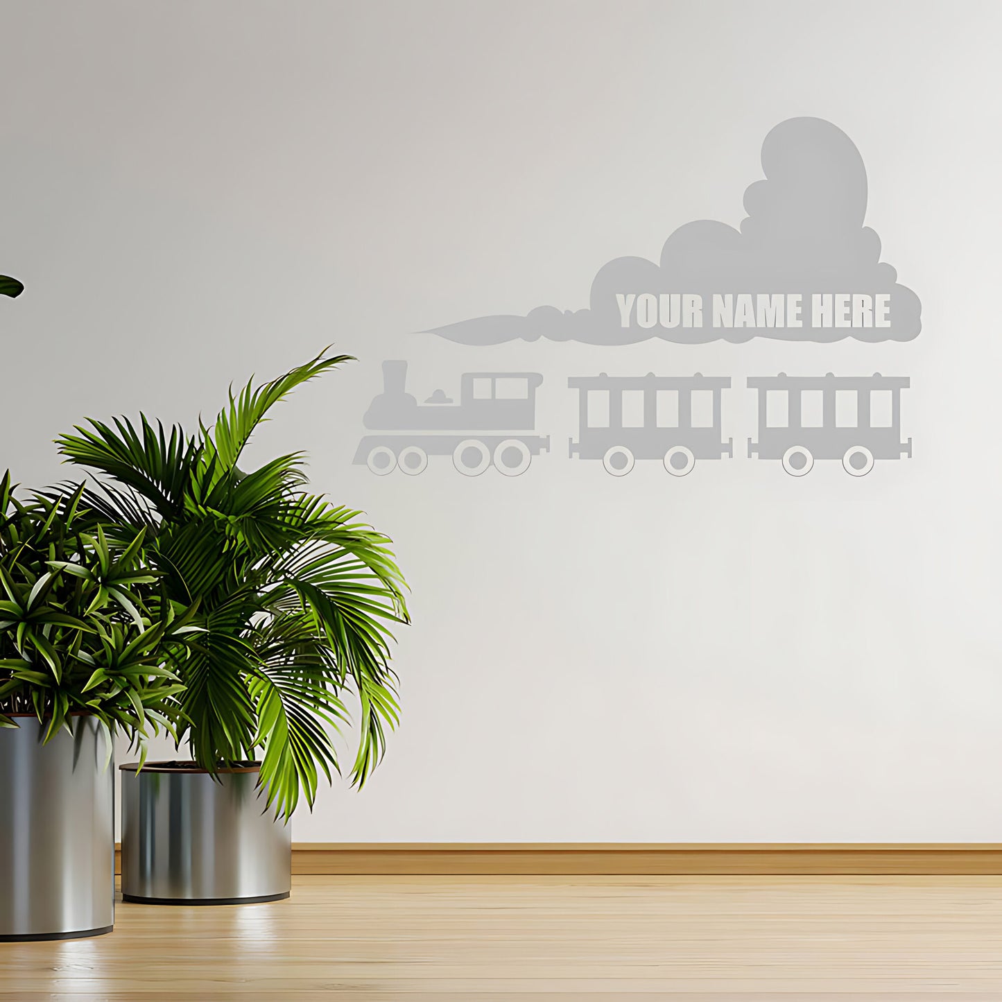 Personalised Train Wall Sticker - Custom Kids Bedroom Decor