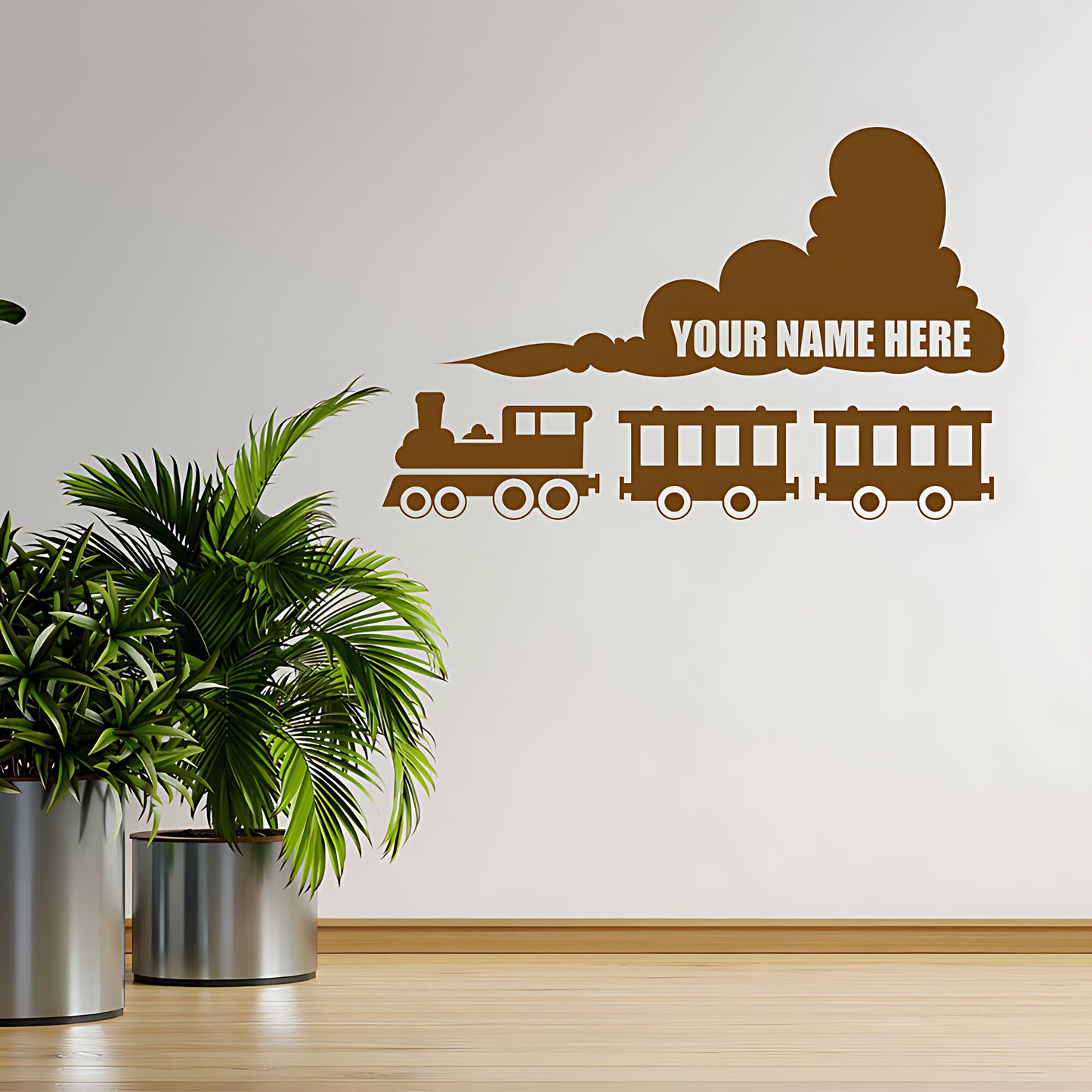Personalised Train Wall Sticker - Custom Kids Bedroom Decor