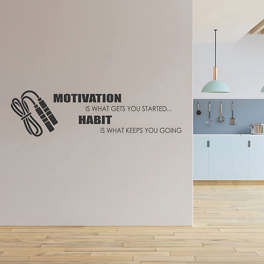 Habit Is What Keeps You Going Wall Sticker - Motivational Sports Decor