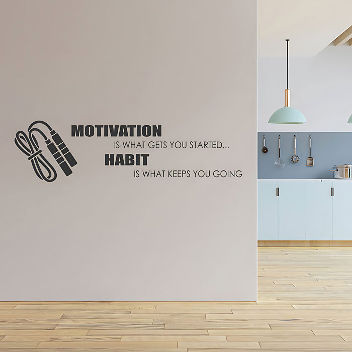 Habit Is What Keeps You Going Wall Sticker - Motivational Sports Decor