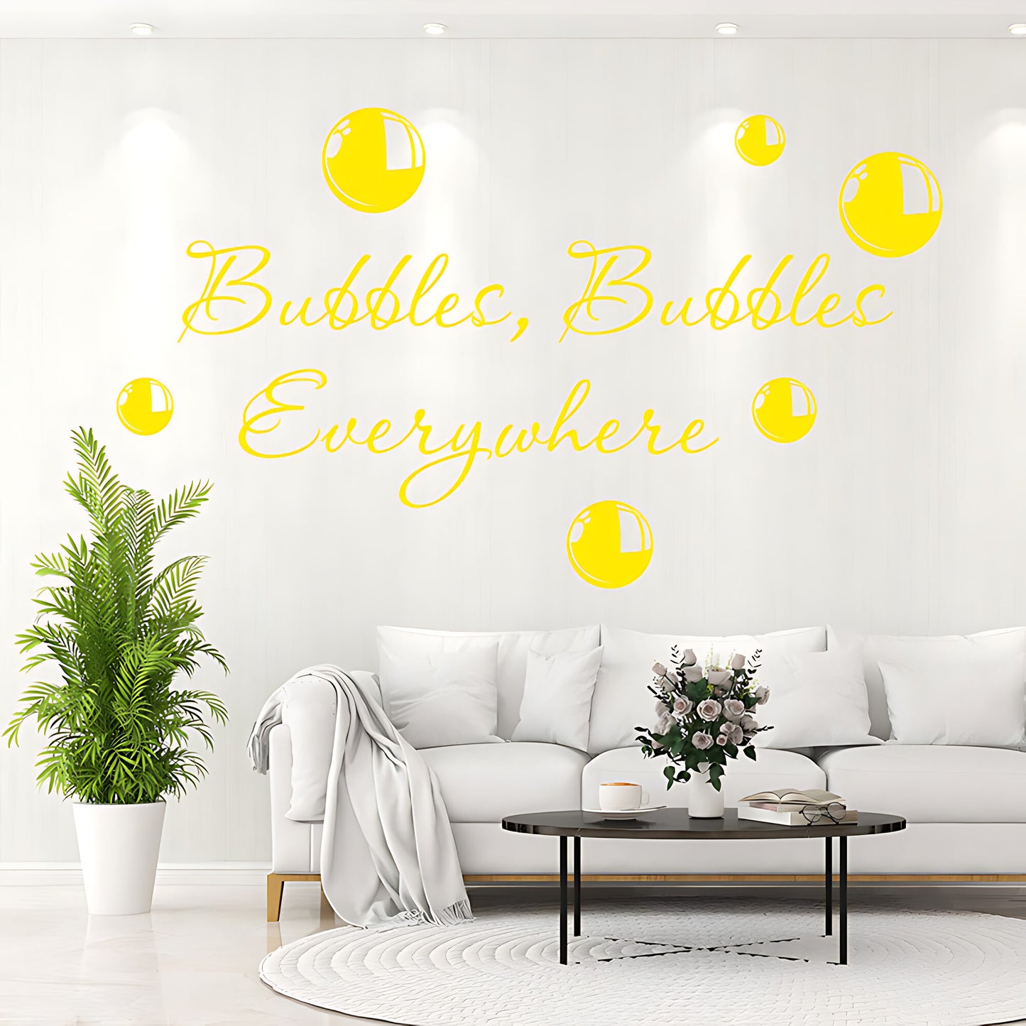 Bubbles Everywhere Bathroom Wall Sticker Vinyl Art Decal Quote