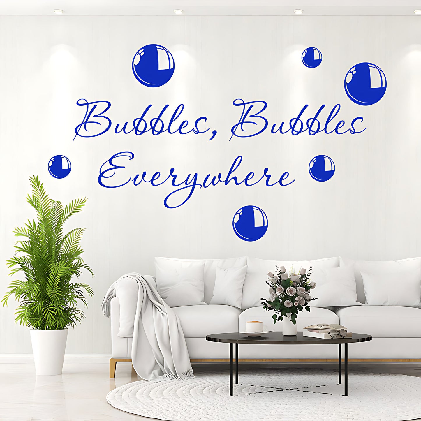Bubbles Everywhere Bathroom Wall Sticker Vinyl Art Decal Quote
