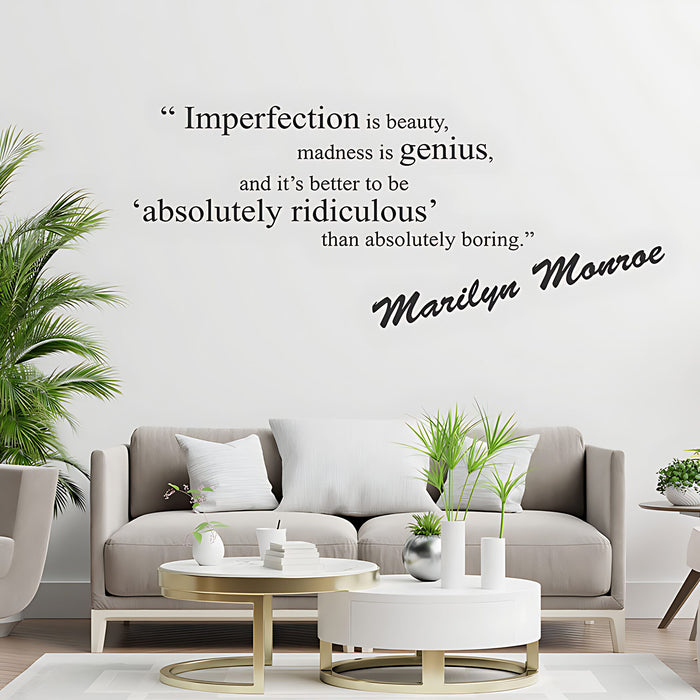 Marilyn Monroe Wall Sticker - Timeless Quotes and Iconic Art