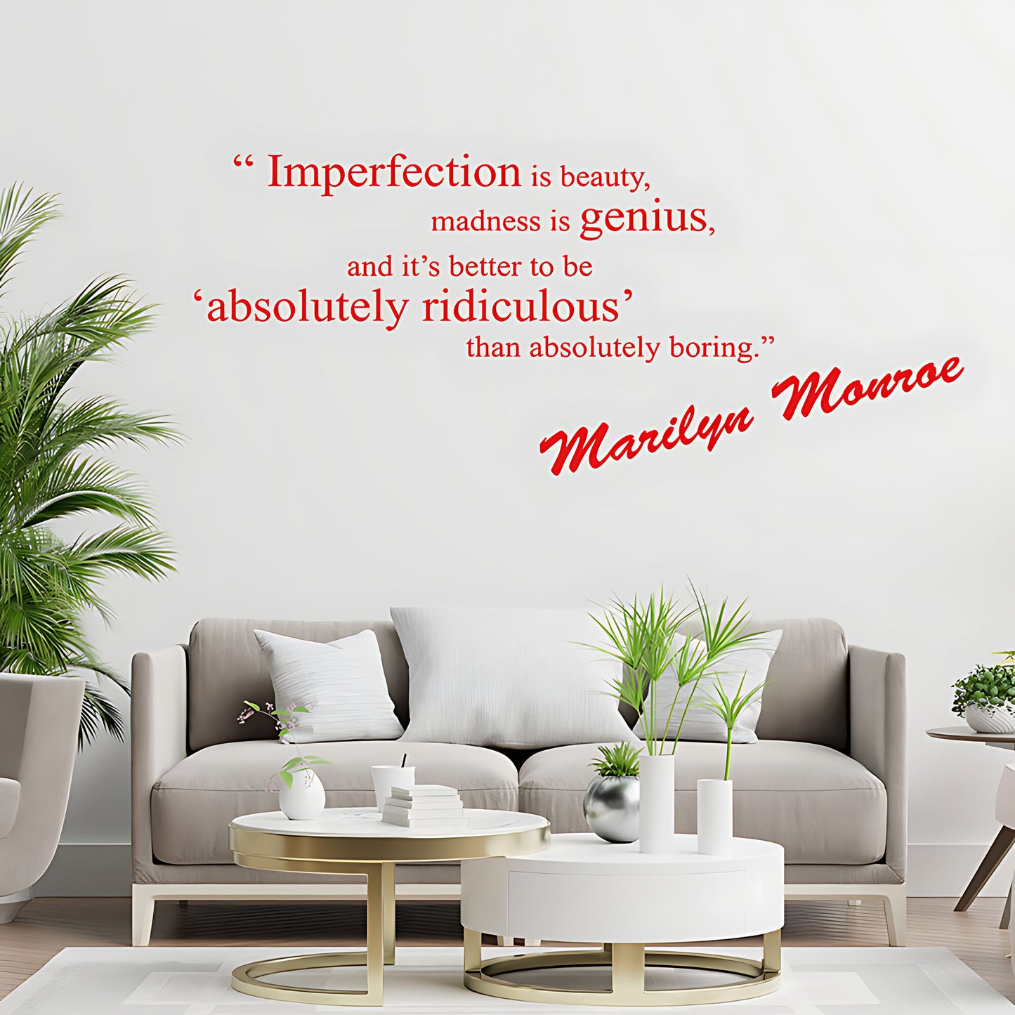 Marilyn Monroe Wall Sticker - Timeless Quotes and Iconic Art