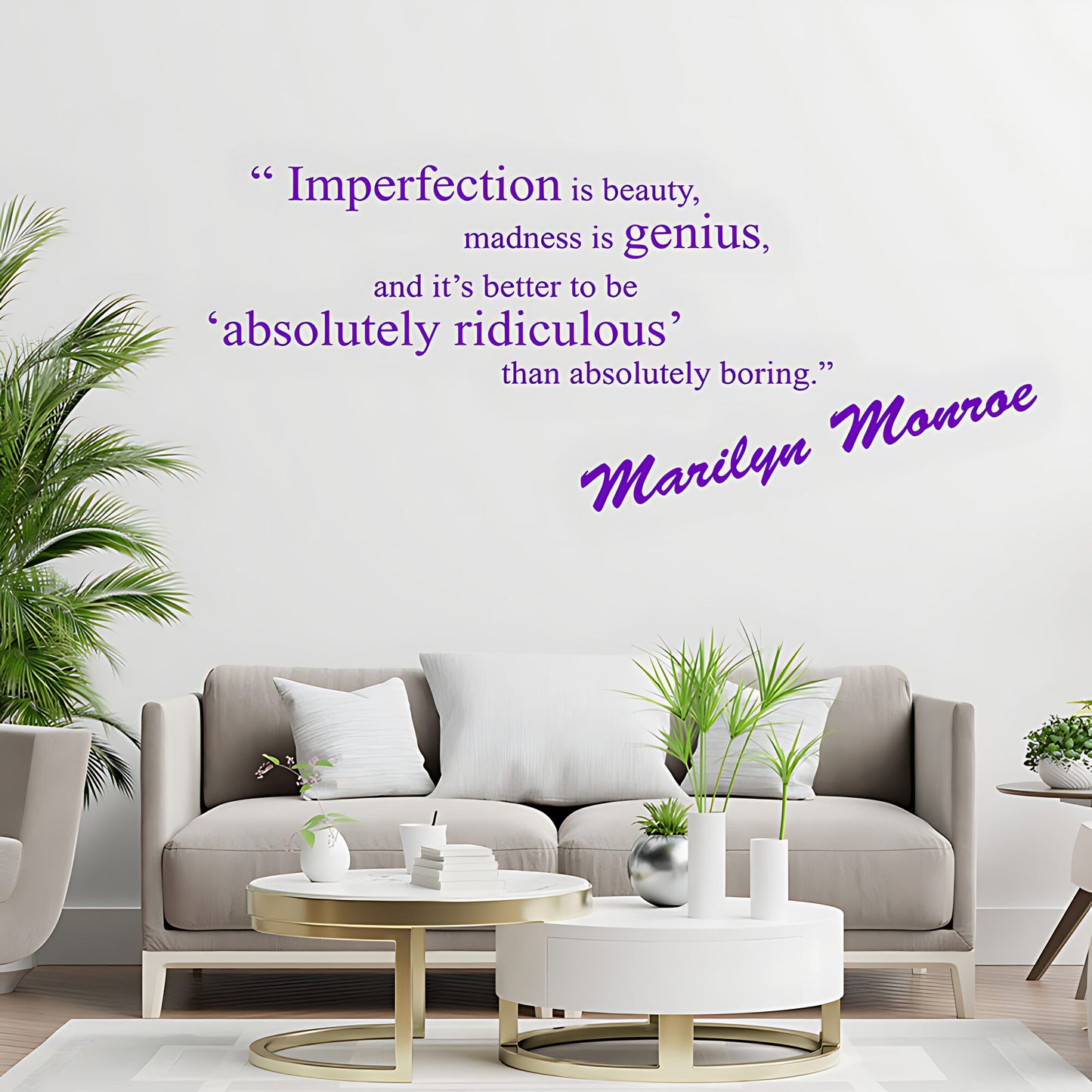Marilyn Monroe Wall Sticker - Timeless Quotes and Iconic Art