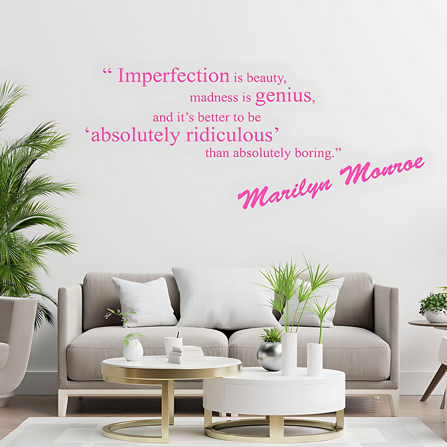 Marilyn Monroe Wall Sticker - Timeless Quotes and Iconic Art