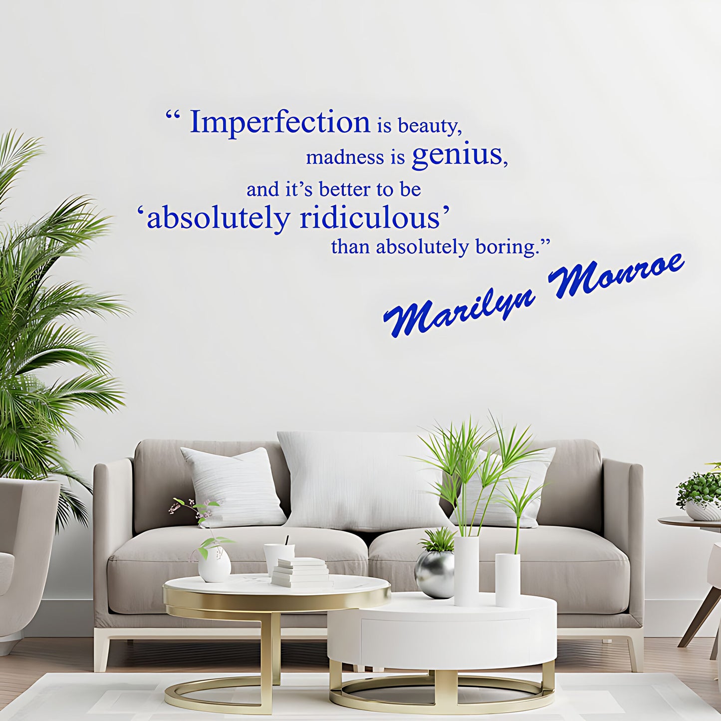 Marilyn Monroe Wall Sticker - Timeless Quotes and Iconic Art
