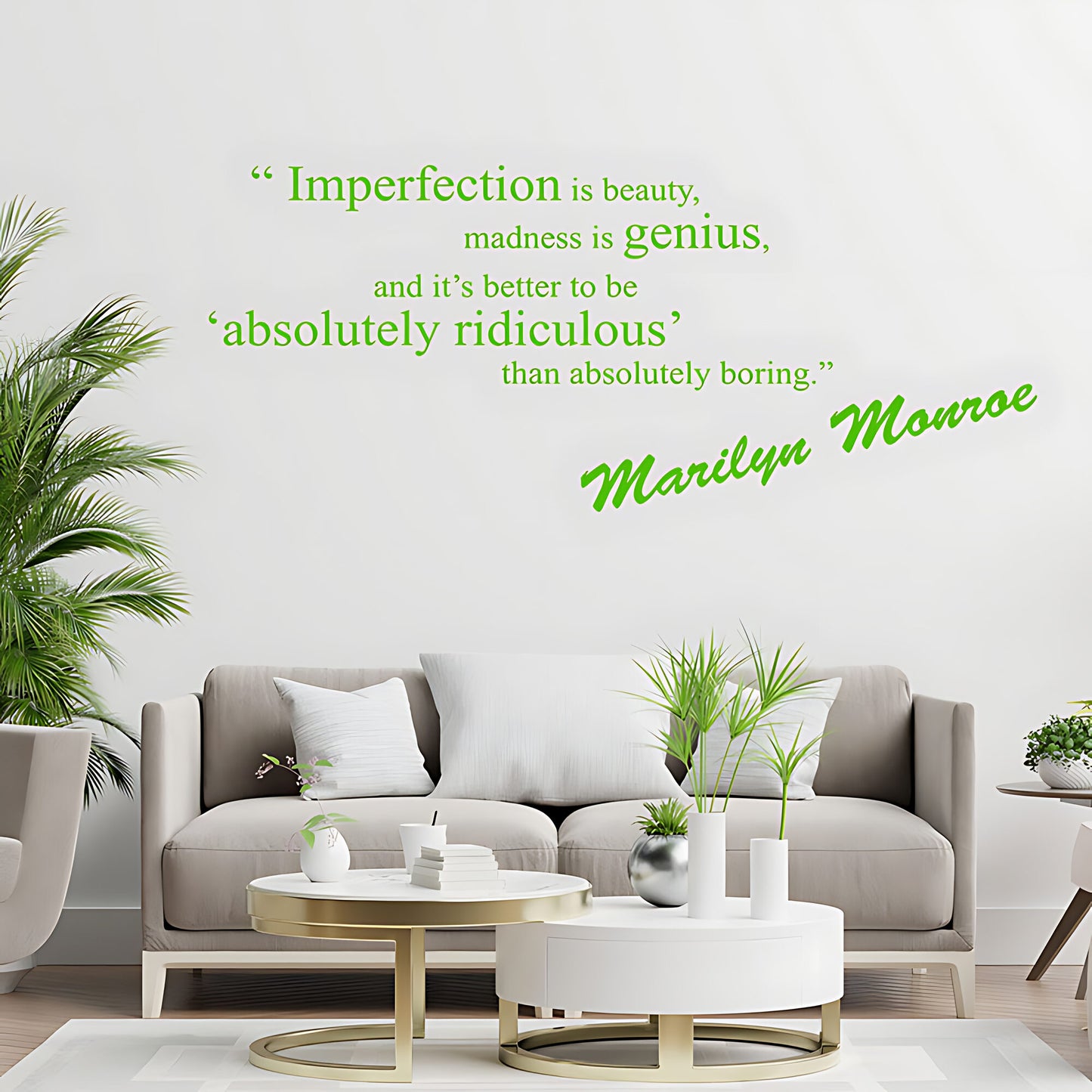 Marilyn Monroe Wall Sticker - Timeless Quotes and Iconic Art