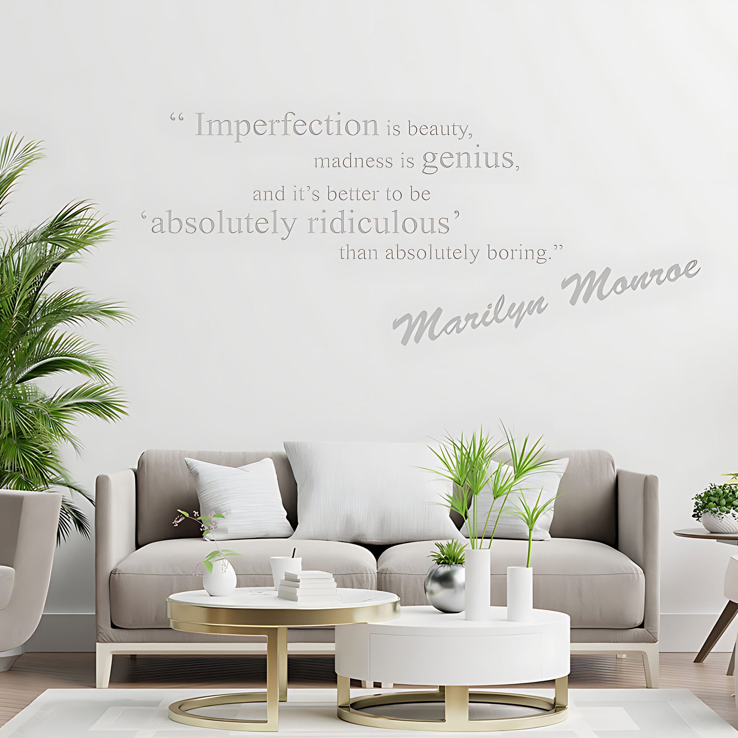 Marilyn Monroe Wall Sticker - Timeless Quotes and Iconic Art