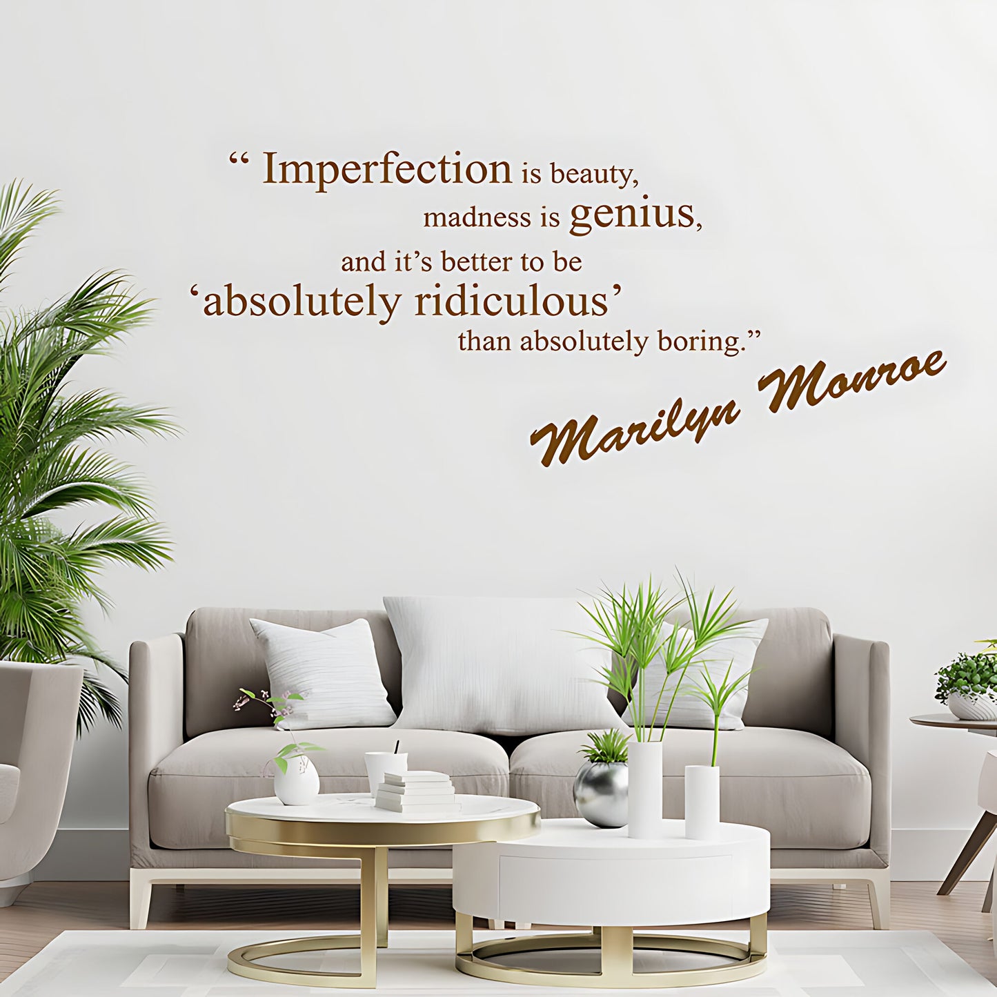 Marilyn Monroe Wall Sticker - Timeless Quotes and Iconic Art