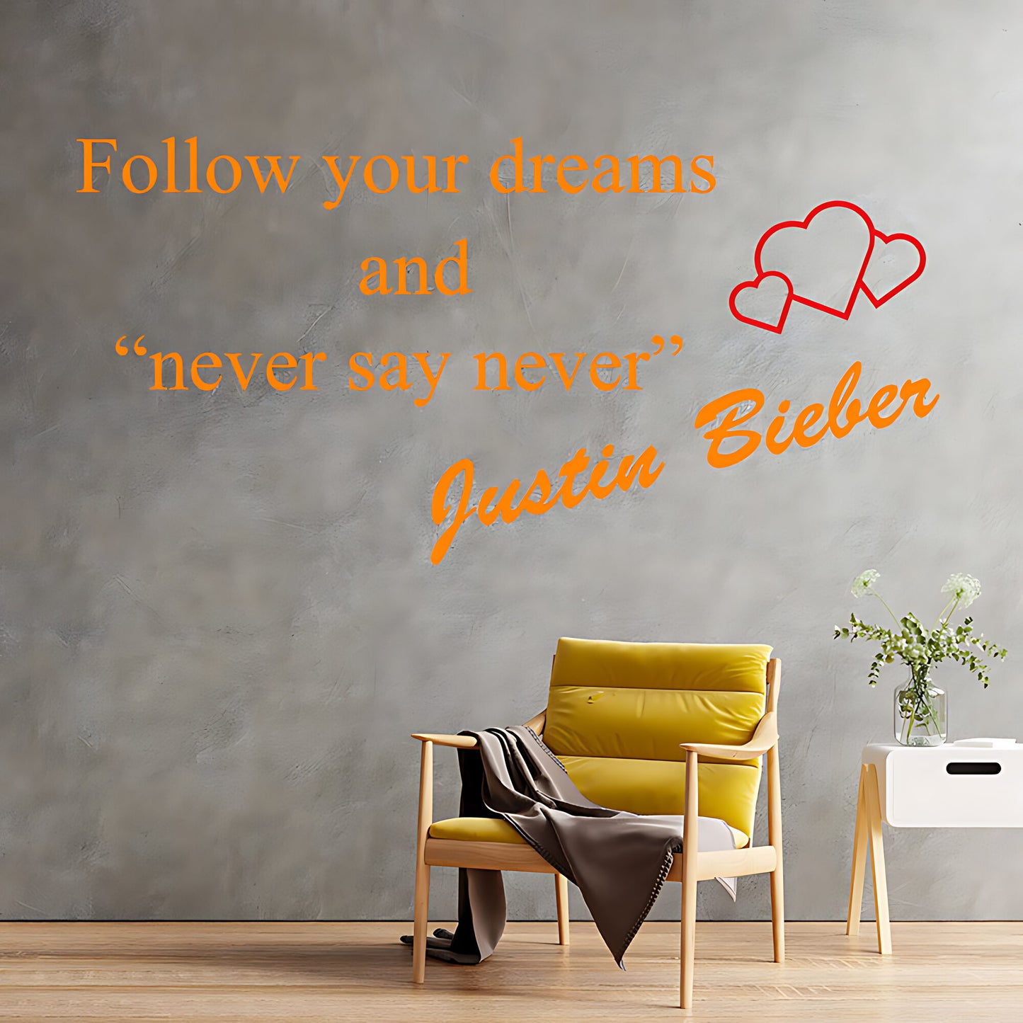 Justin Bieber Wall Sticker - Pop Icon Quote and Art