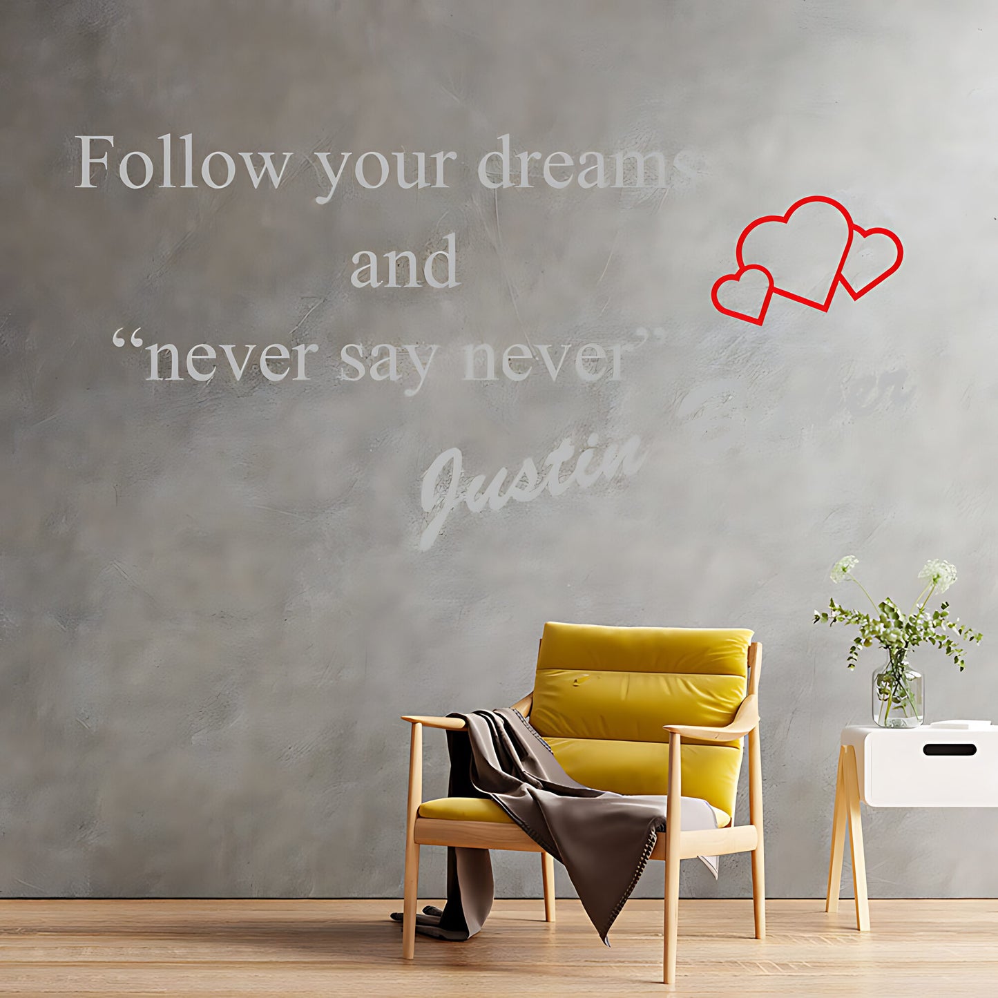 Justin Bieber Wall Sticker - Pop Icon Quote and Art