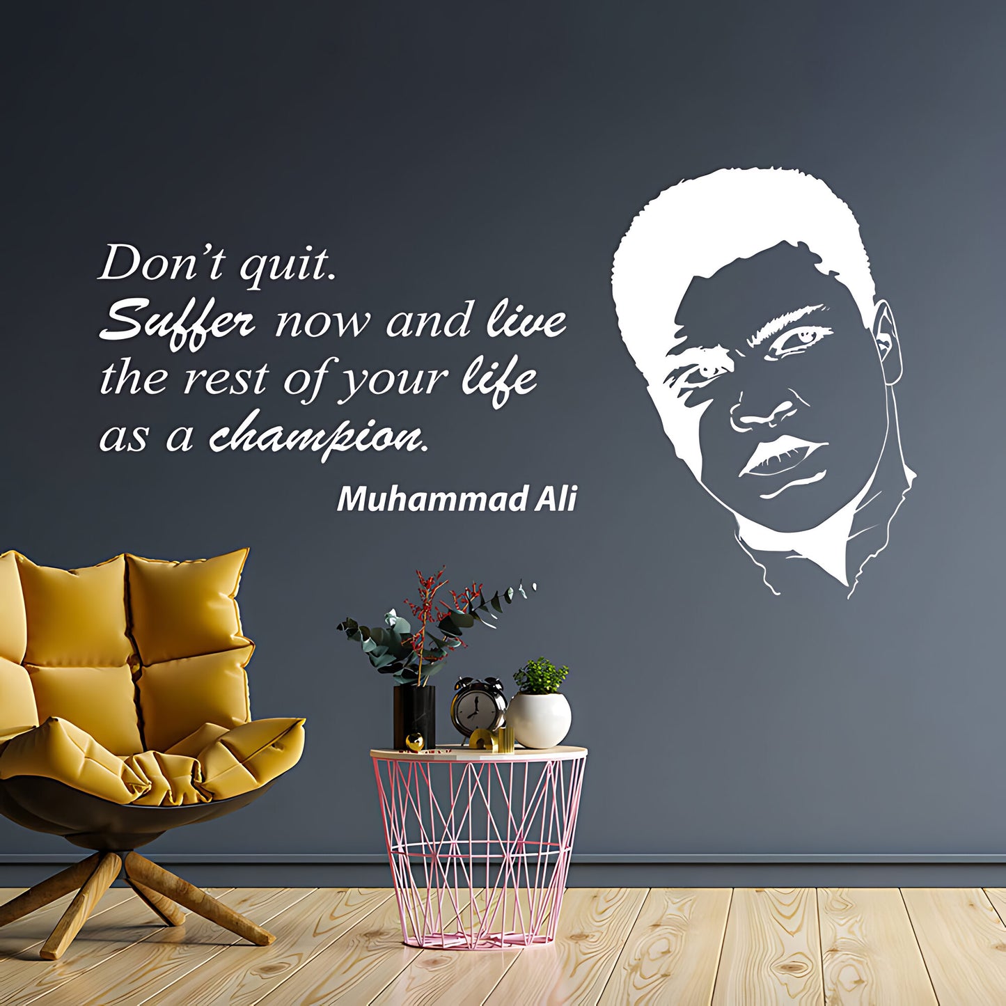 Cassius Clay Quote Wall Sticker - Iconic Muhammad Ali Decor
