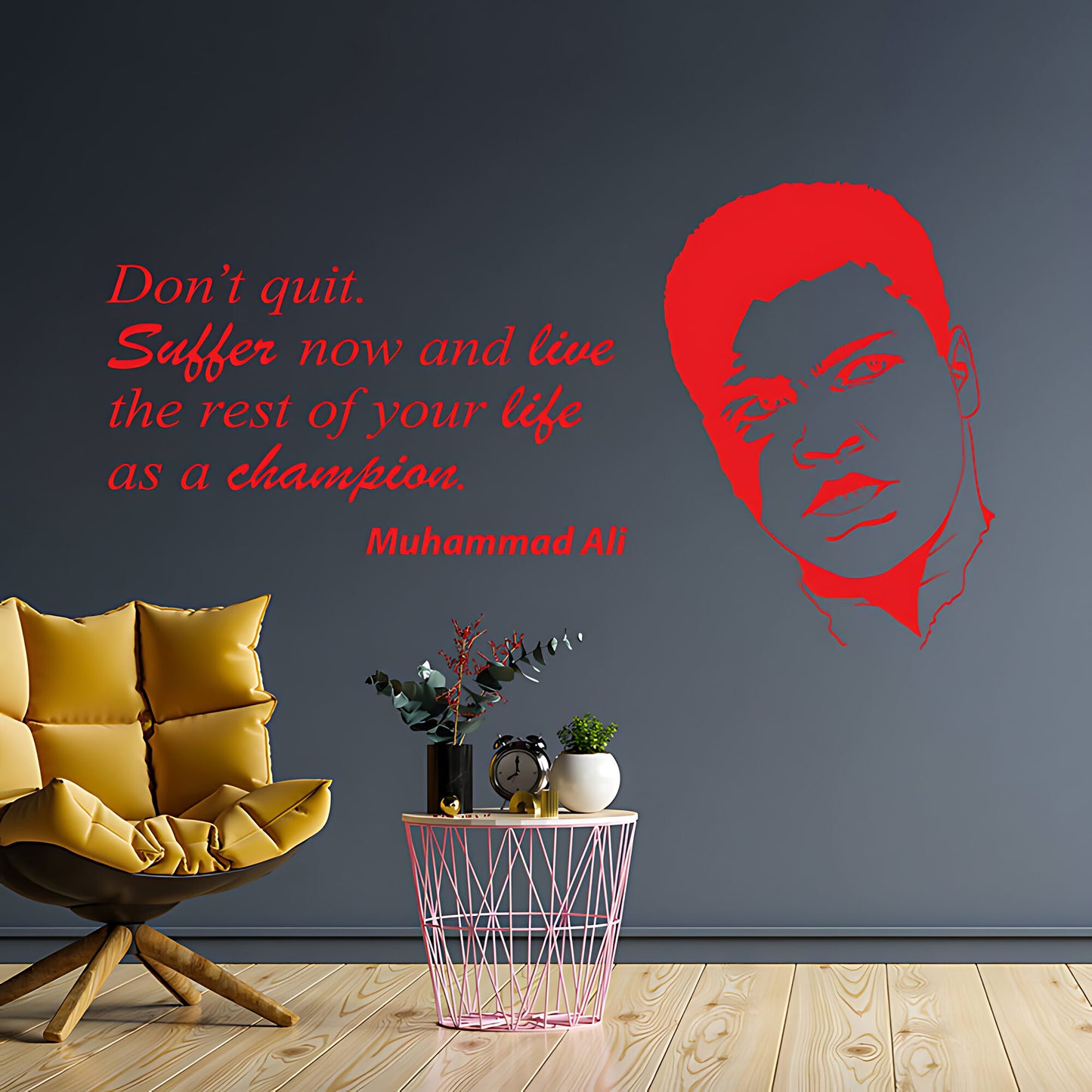 Cassius Clay Quote Wall Sticker - Iconic Muhammad Ali Decor