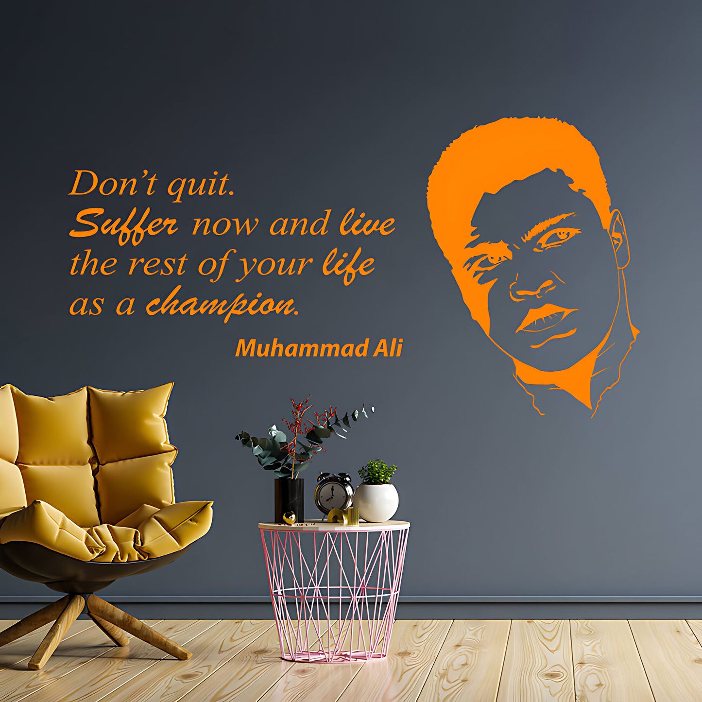 Cassius Clay Quote Wall Sticker - Iconic Muhammad Ali Decor