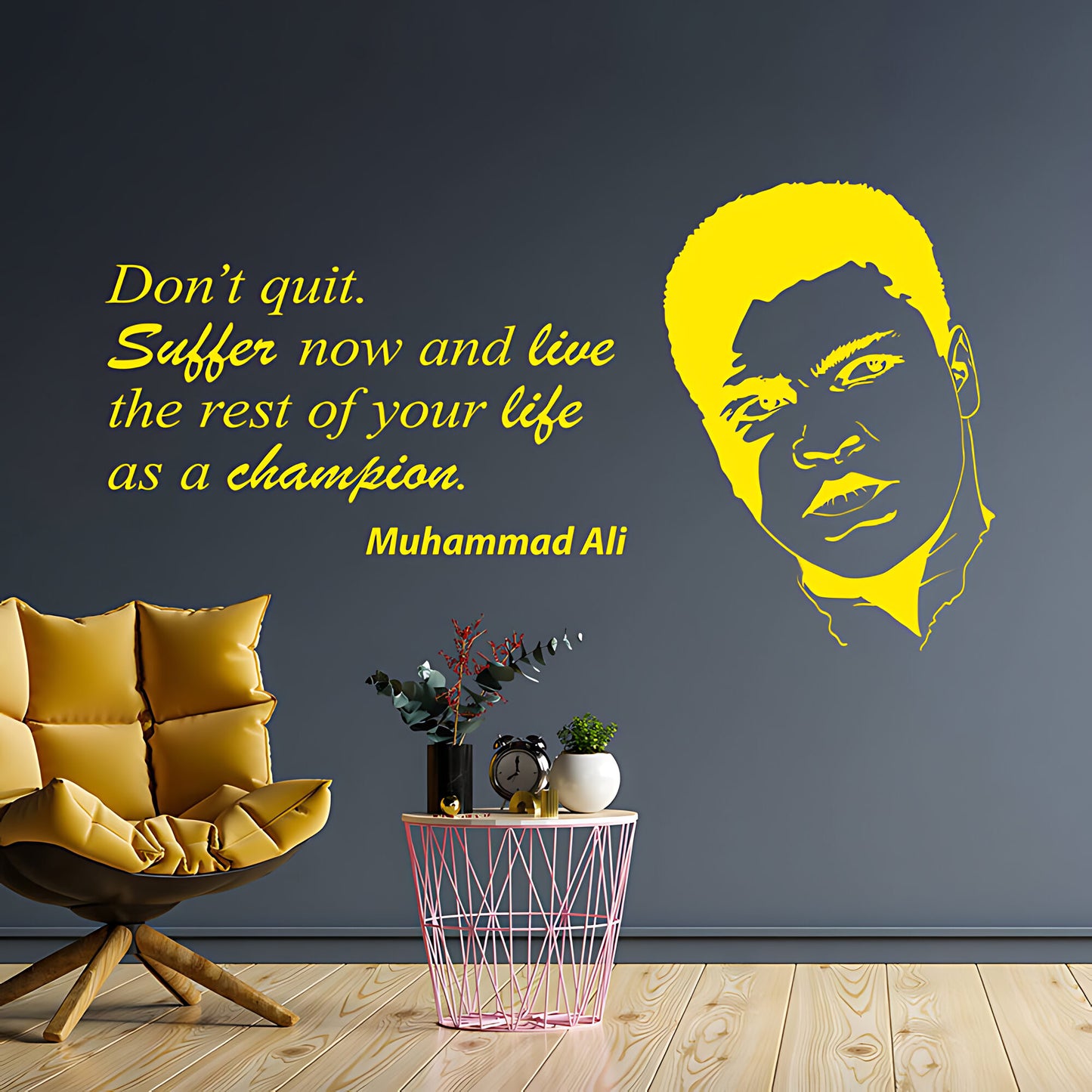 Cassius Clay Quote Wall Sticker - Iconic Muhammad Ali Decor