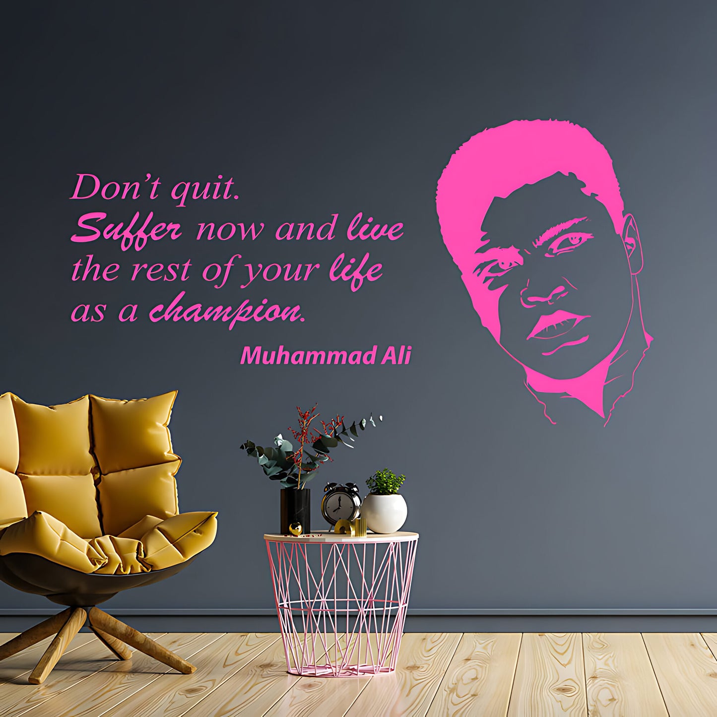 Cassius Clay Quote Wall Sticker - Iconic Muhammad Ali Decor