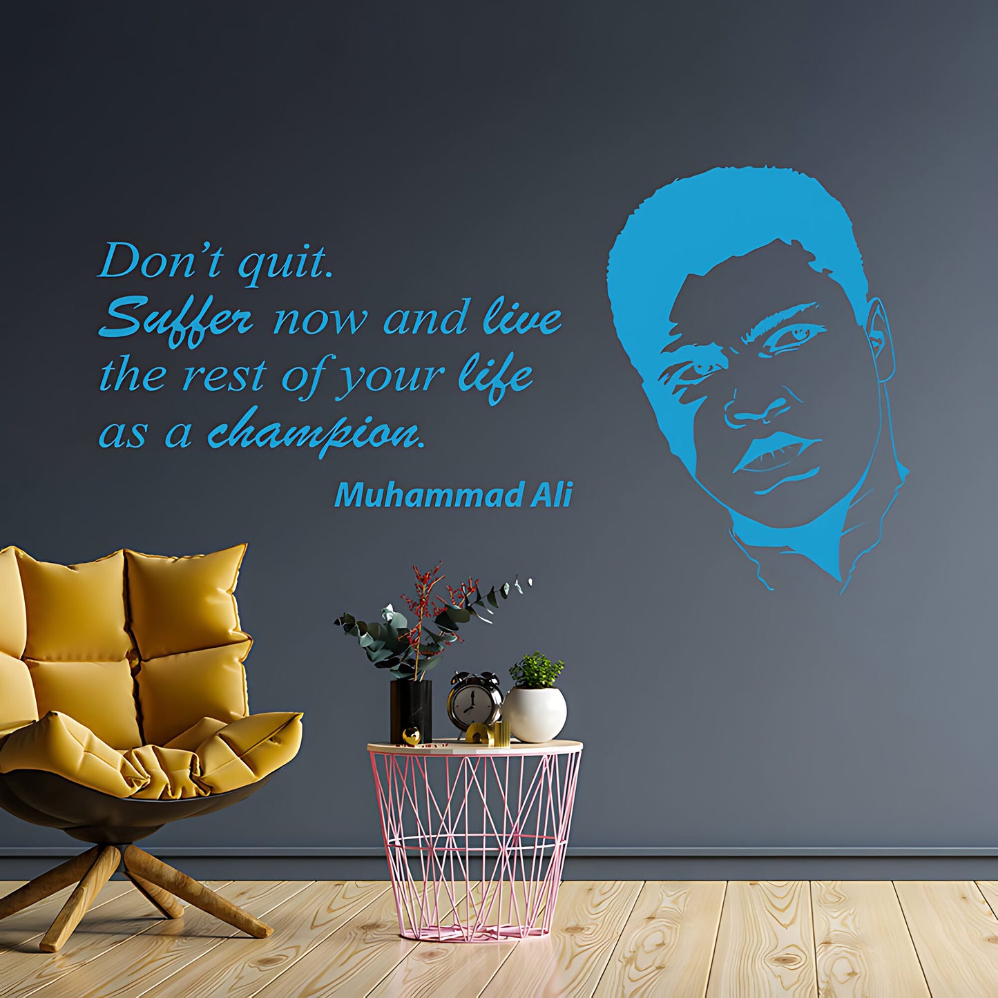 Cassius Clay Quote Wall Sticker - Iconic Muhammad Ali Decor