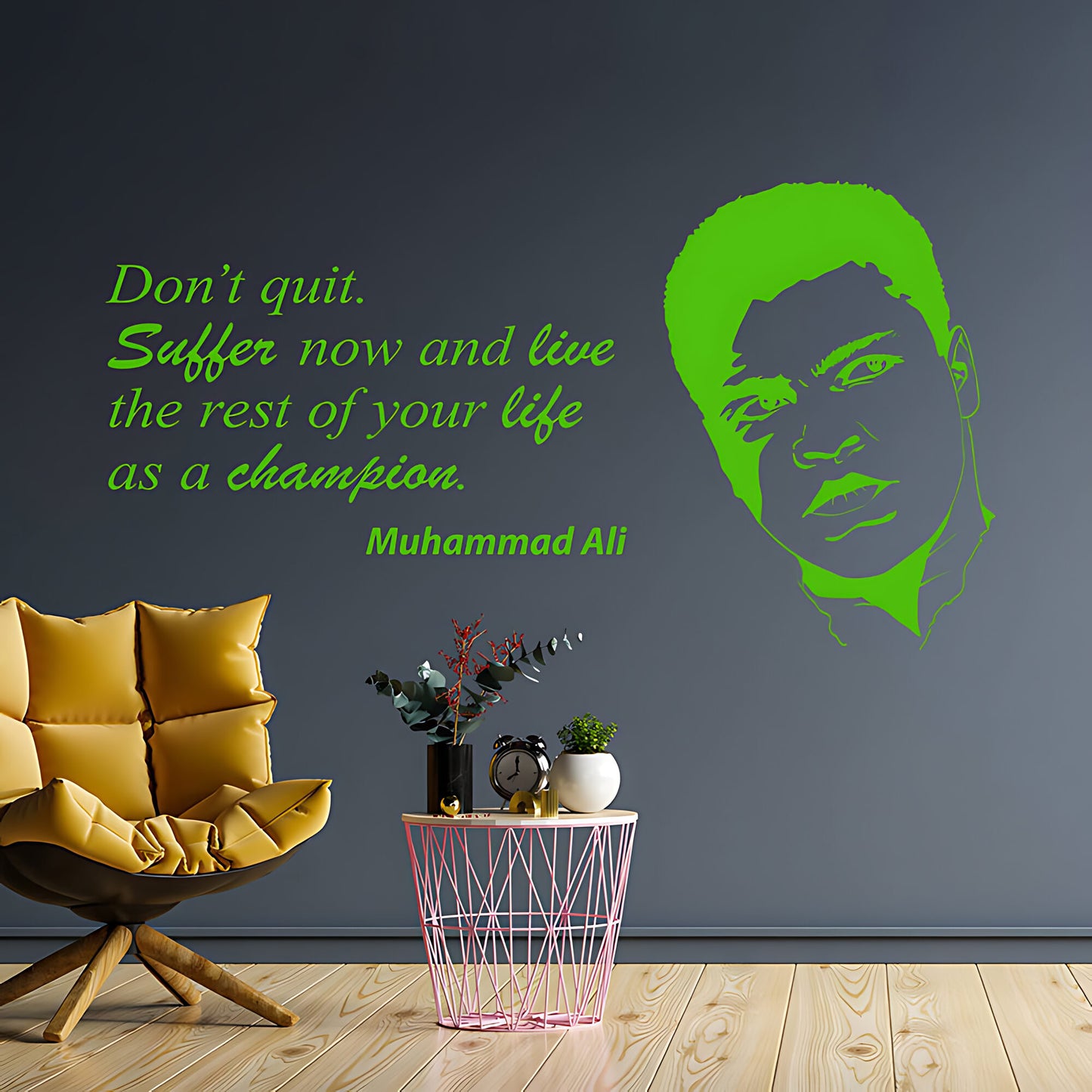 Cassius Clay Quote Wall Sticker - Iconic Muhammad Ali Decor