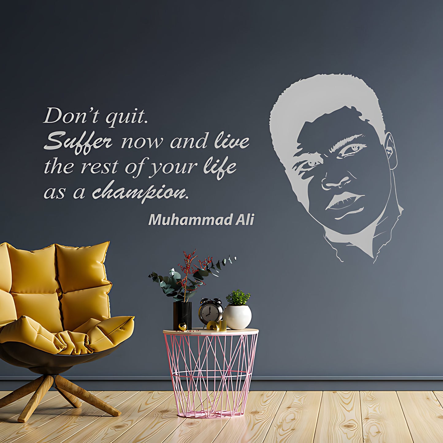 Cassius Clay Quote Wall Sticker - Iconic Muhammad Ali Decor