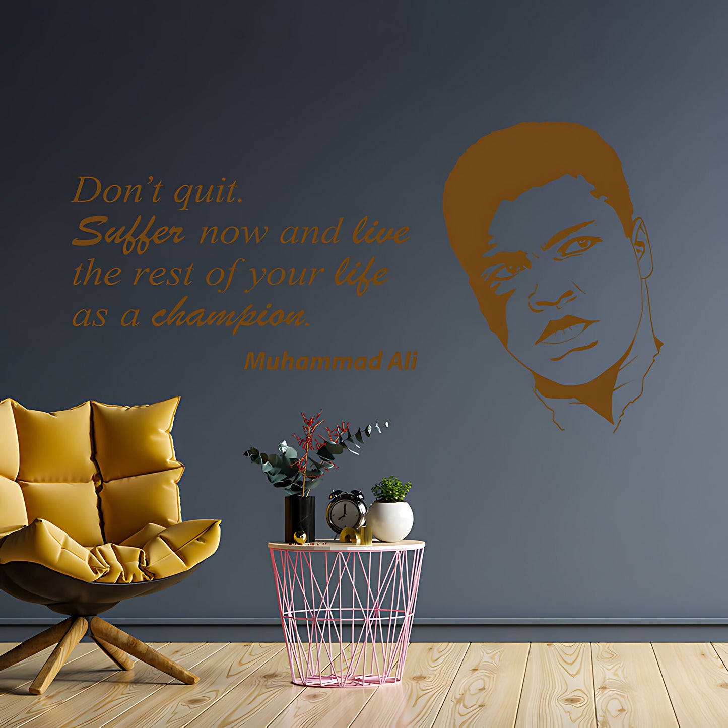 Cassius Clay Quote Wall Sticker - Iconic Muhammad Ali Decor