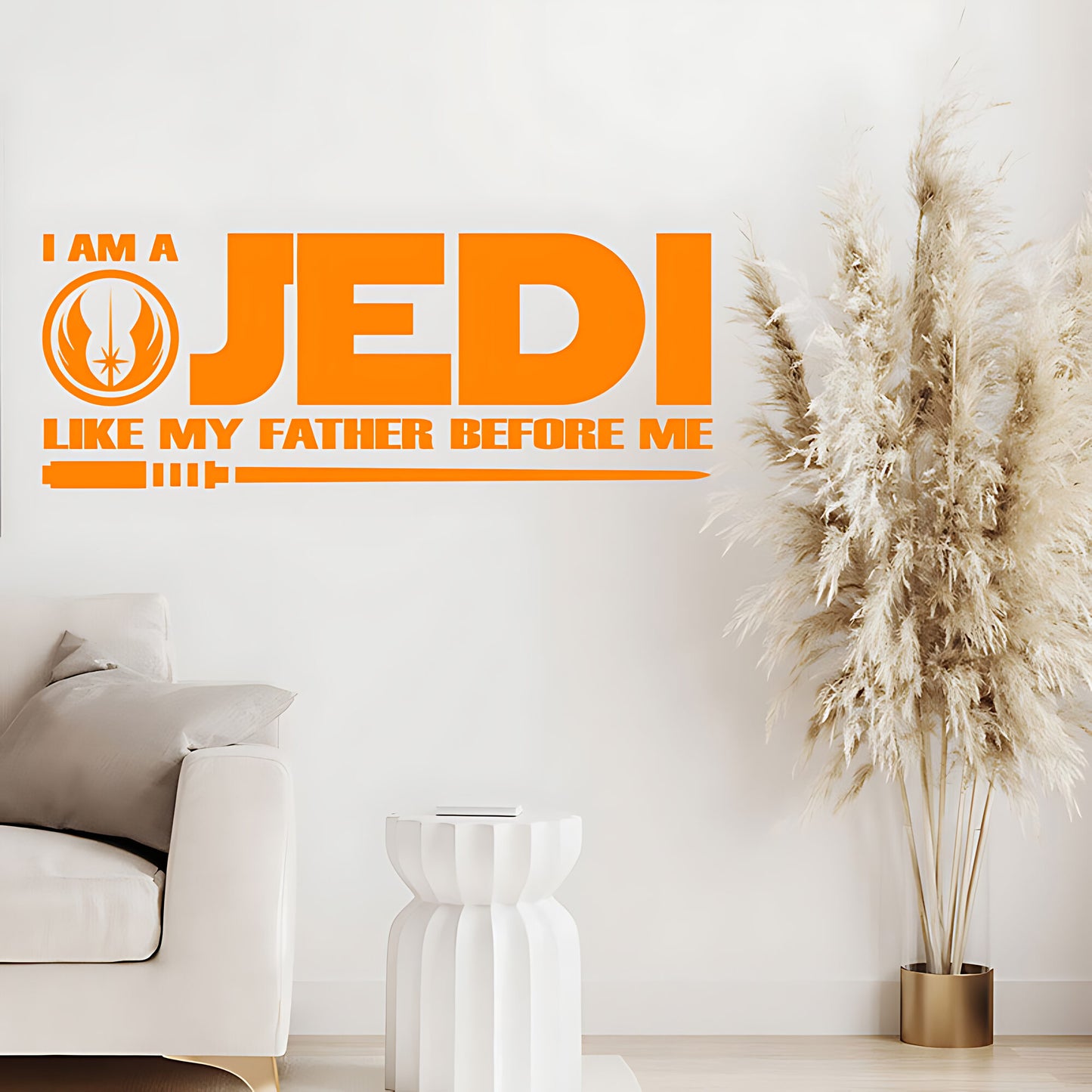 I Am a Jedi Like My Father Wall Sticker - Star Wars Quote Decor