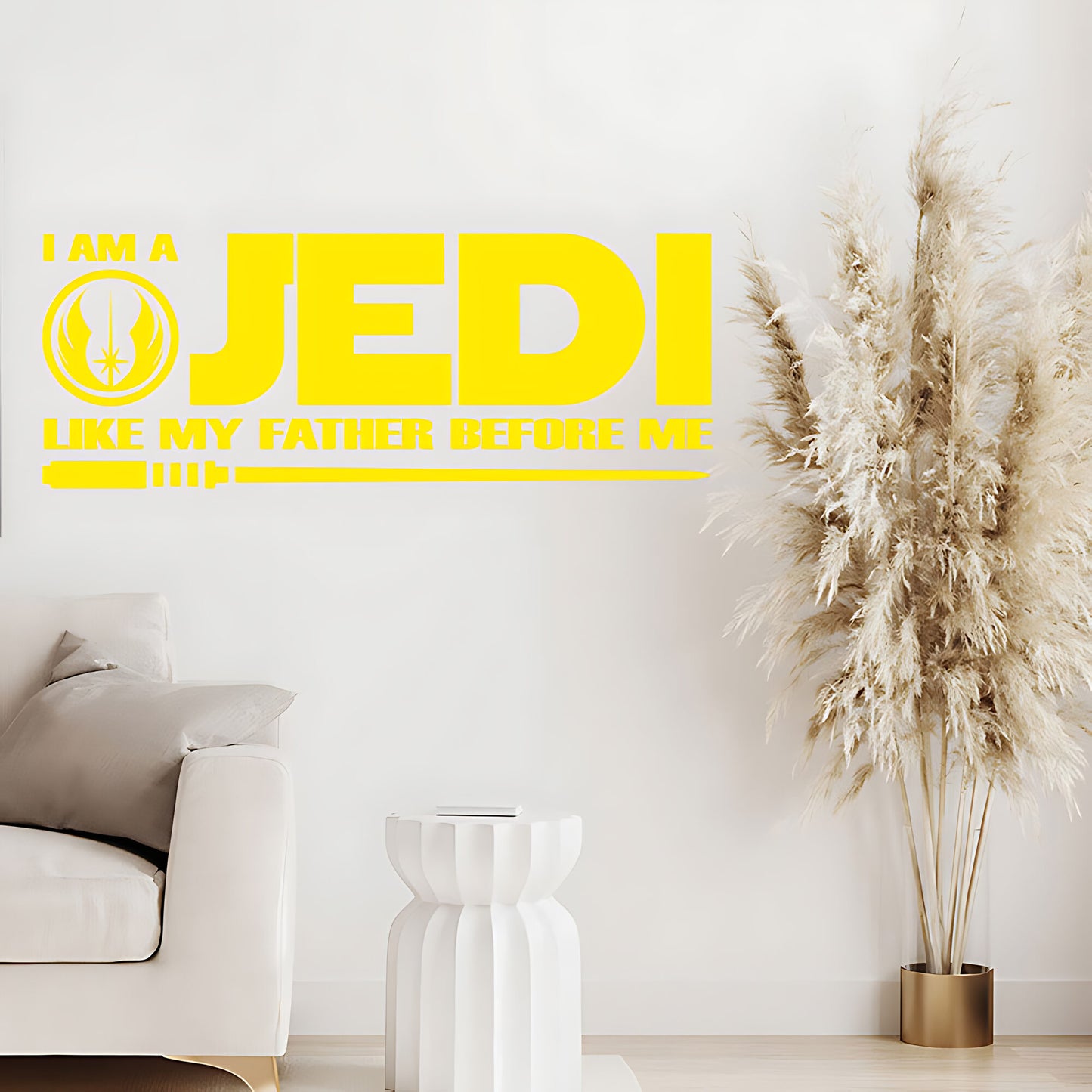 I Am a Jedi Like My Father Wall Sticker - Star Wars Quote Decor
