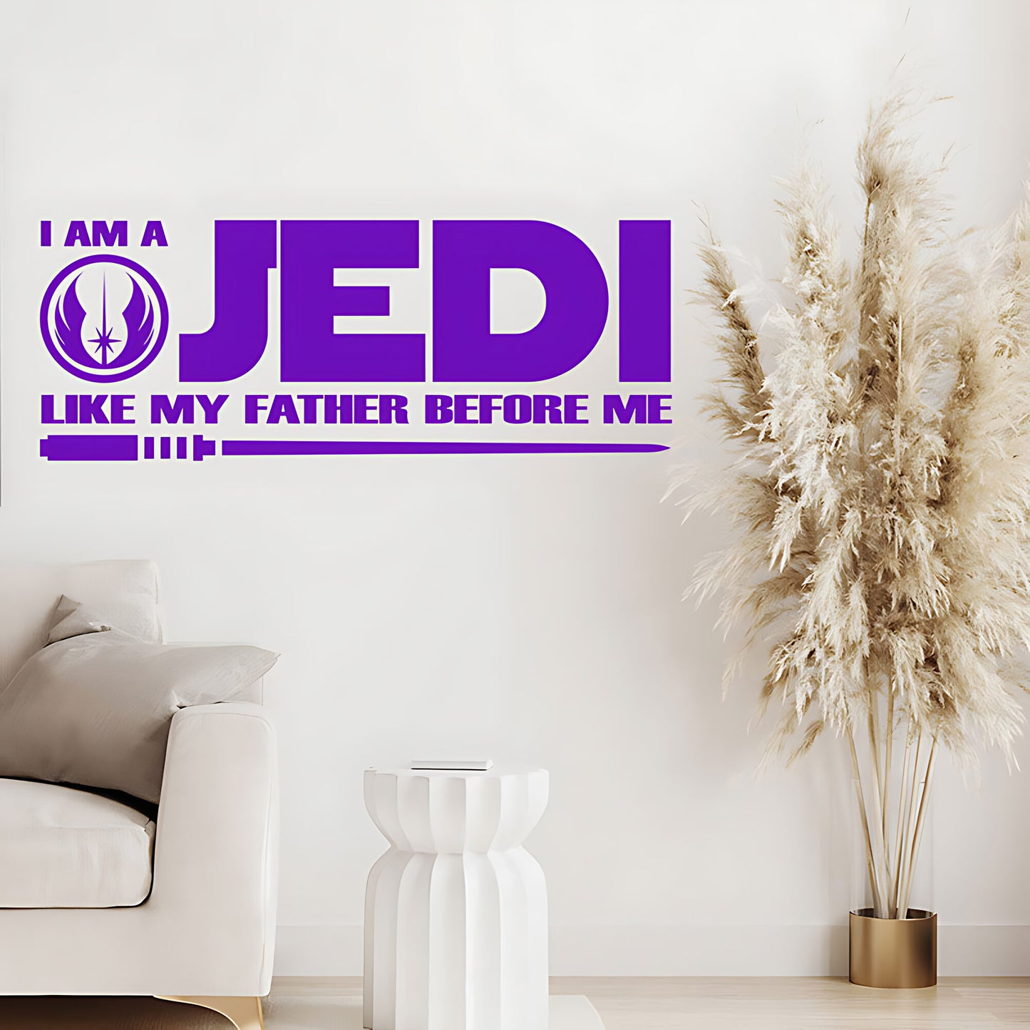 I Am a Jedi Like My Father Wall Sticker - Star Wars Quote Decor