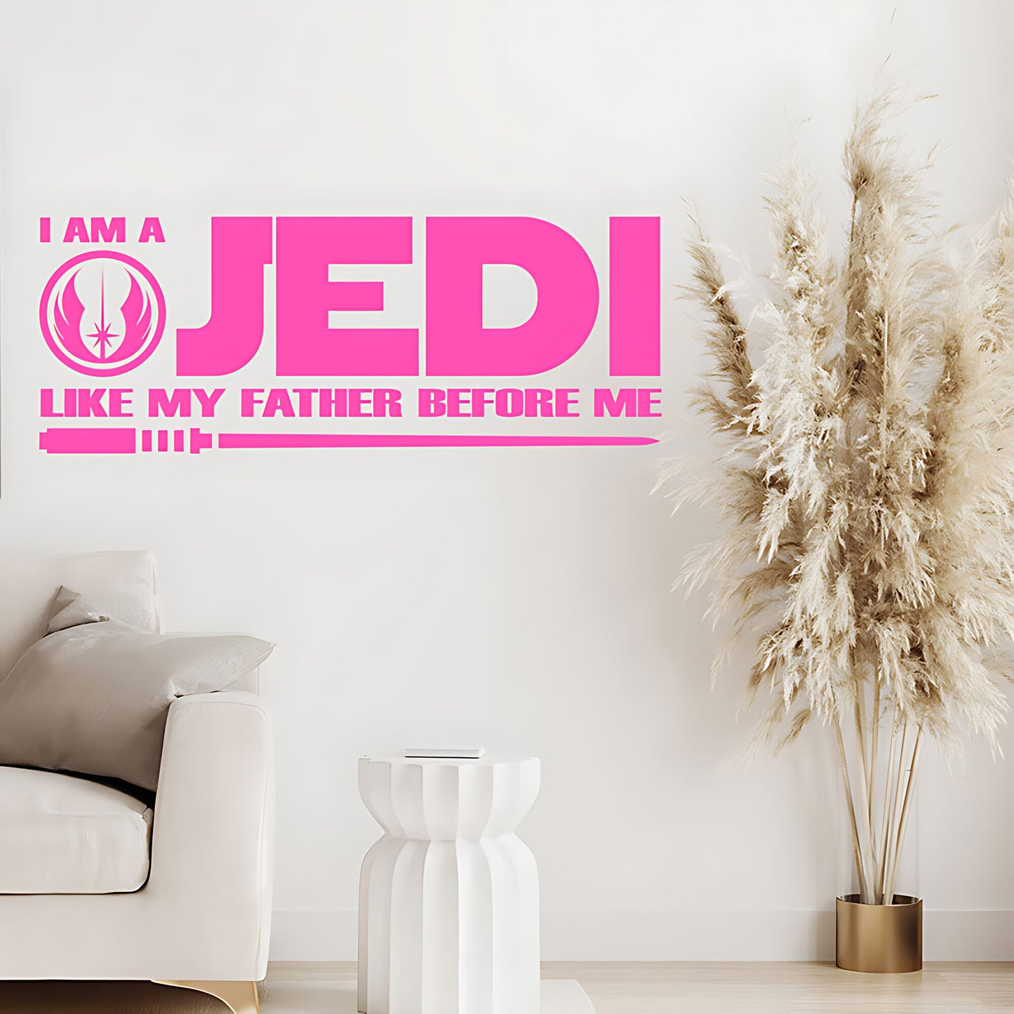 I Am a Jedi Like My Father Wall Sticker - Star Wars Quote Decor