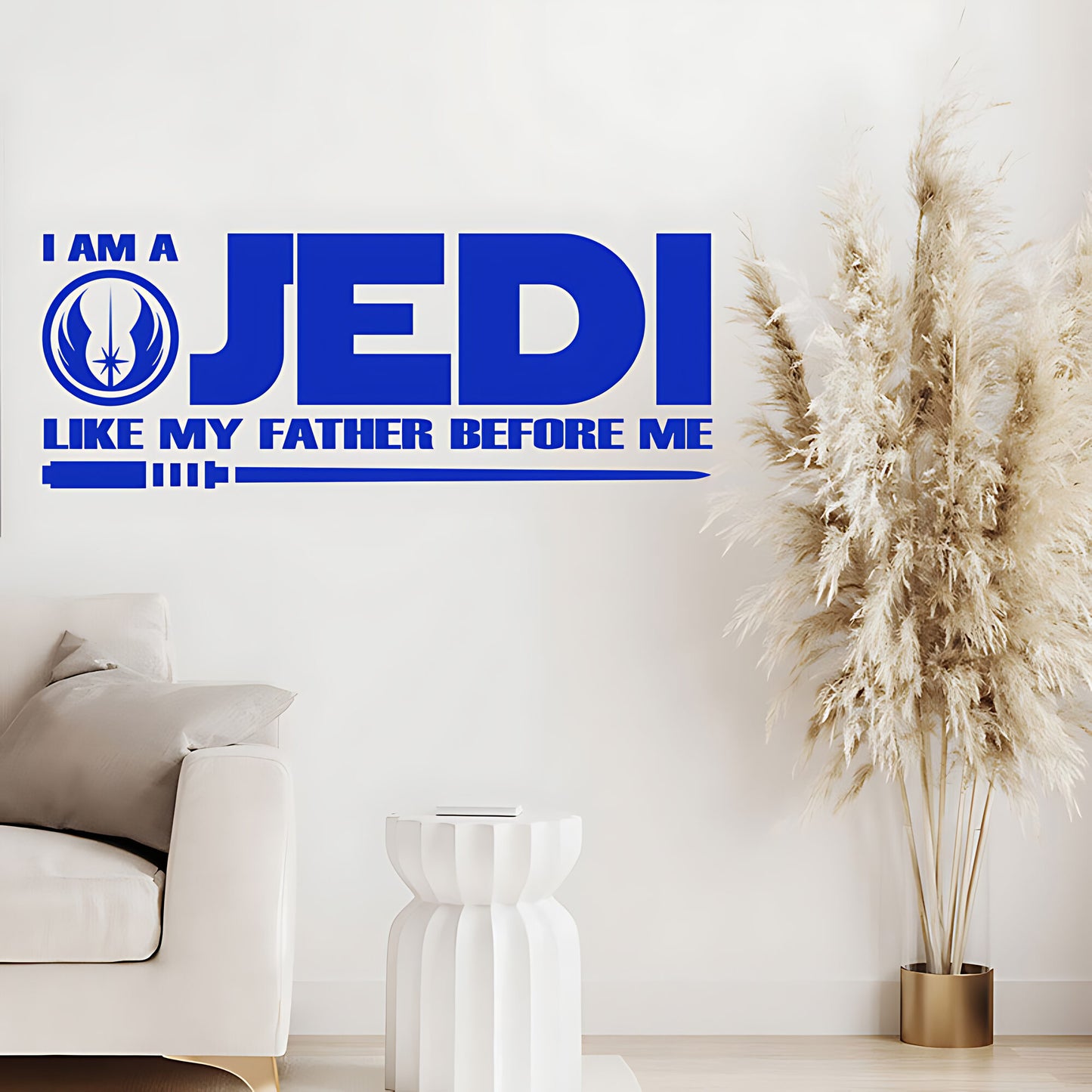 I Am a Jedi Like My Father Wall Sticker - Star Wars Quote Decor