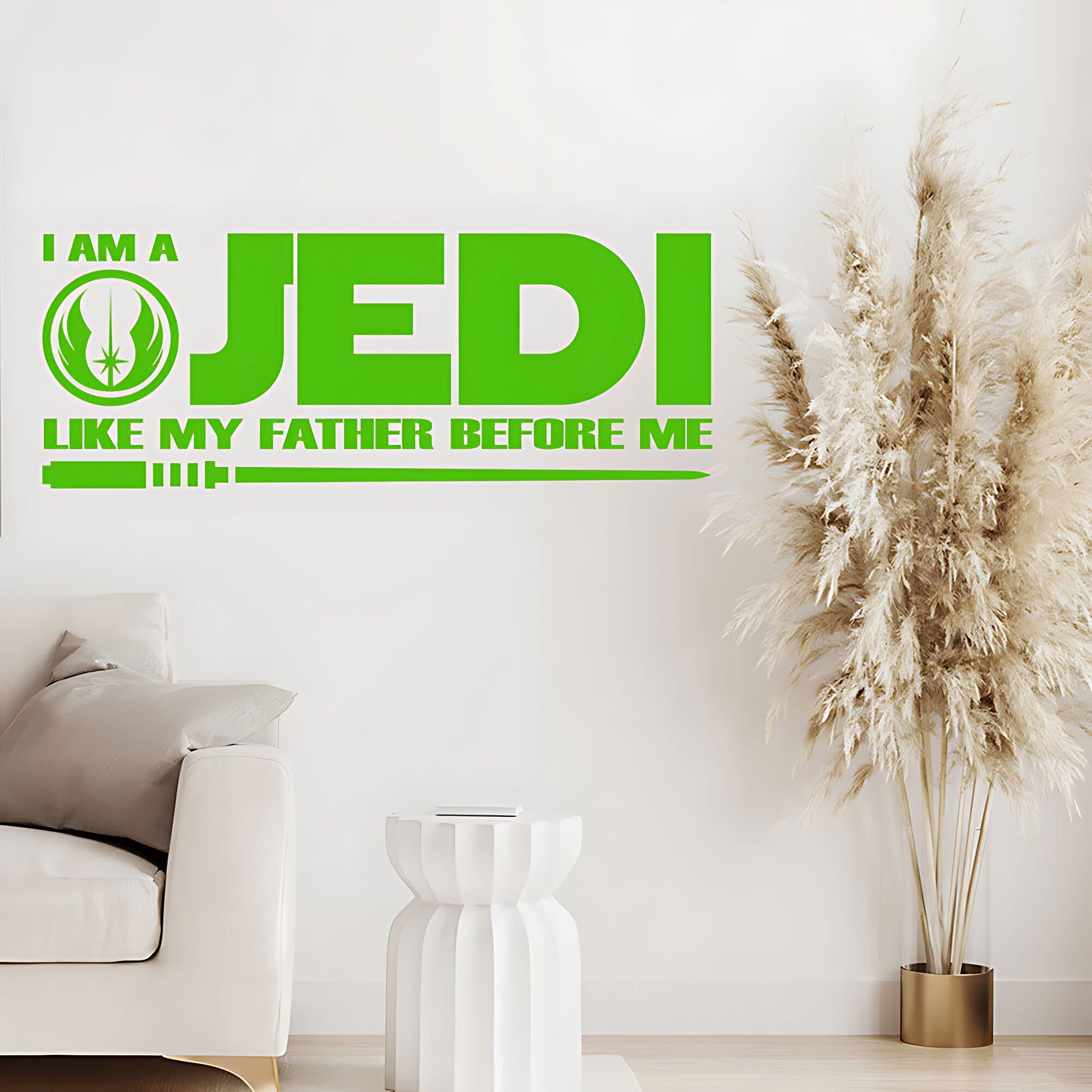 I Am a Jedi Like My Father Wall Sticker - Star Wars Quote Decor