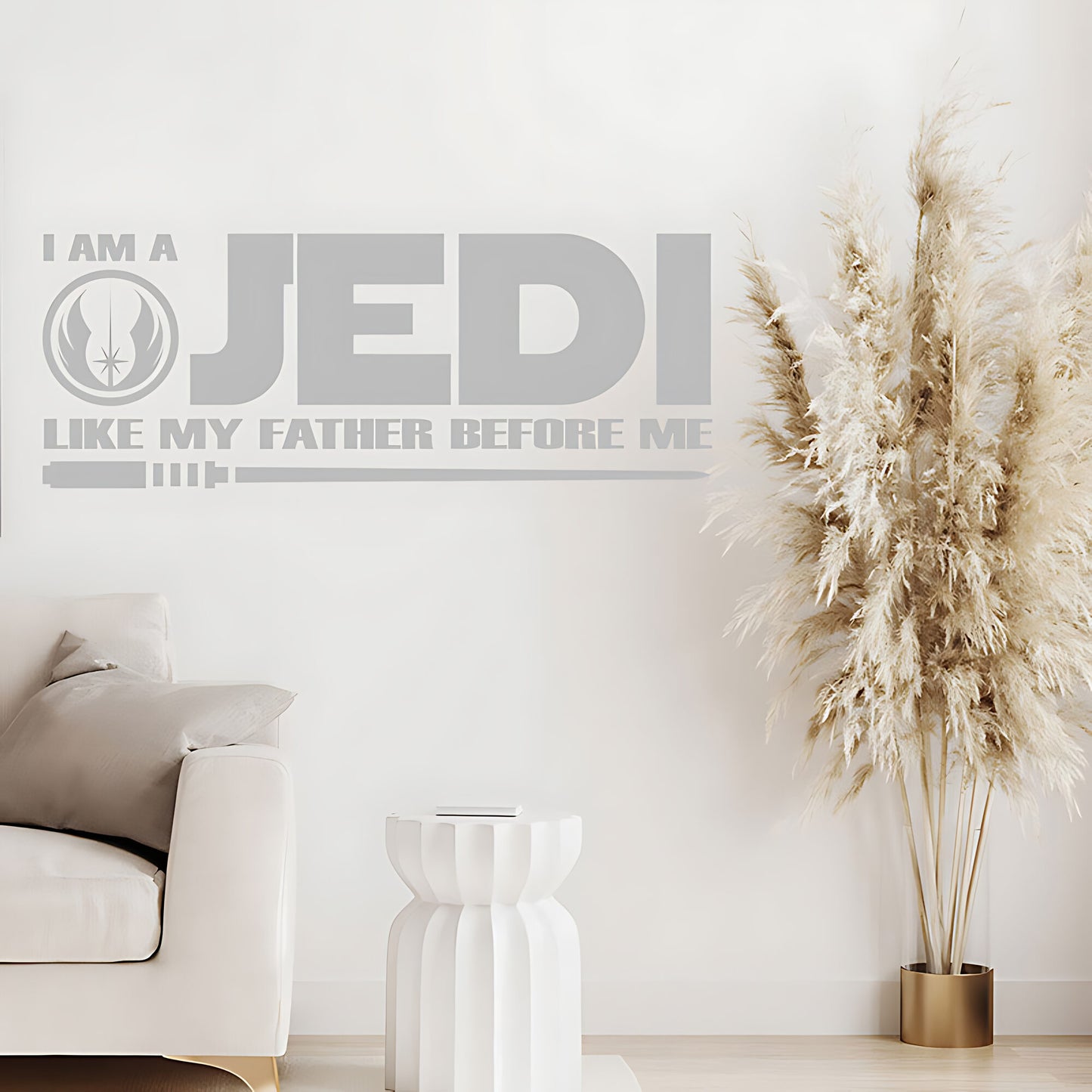 I Am a Jedi Like My Father Wall Sticker - Star Wars Quote Decor