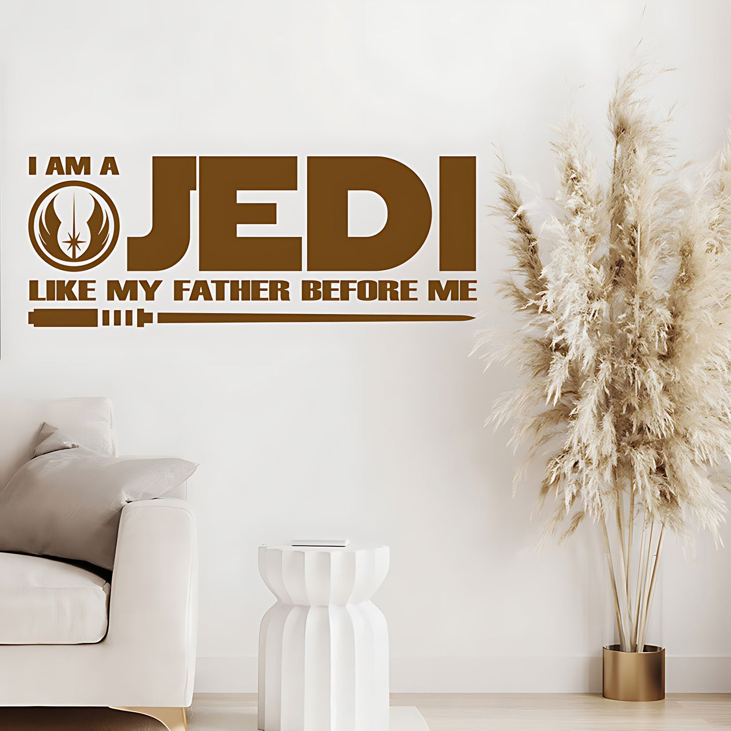 I Am a Jedi Like My Father Wall Sticker - Star Wars Quote Decor