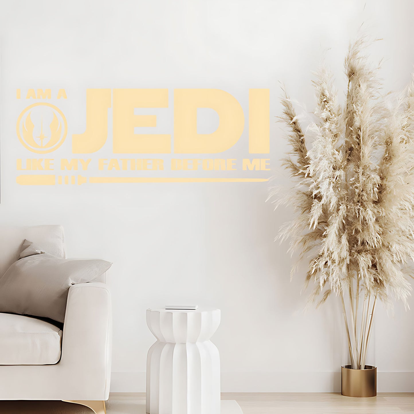I Am a Jedi Like My Father Wall Sticker - Star Wars Quote Decor