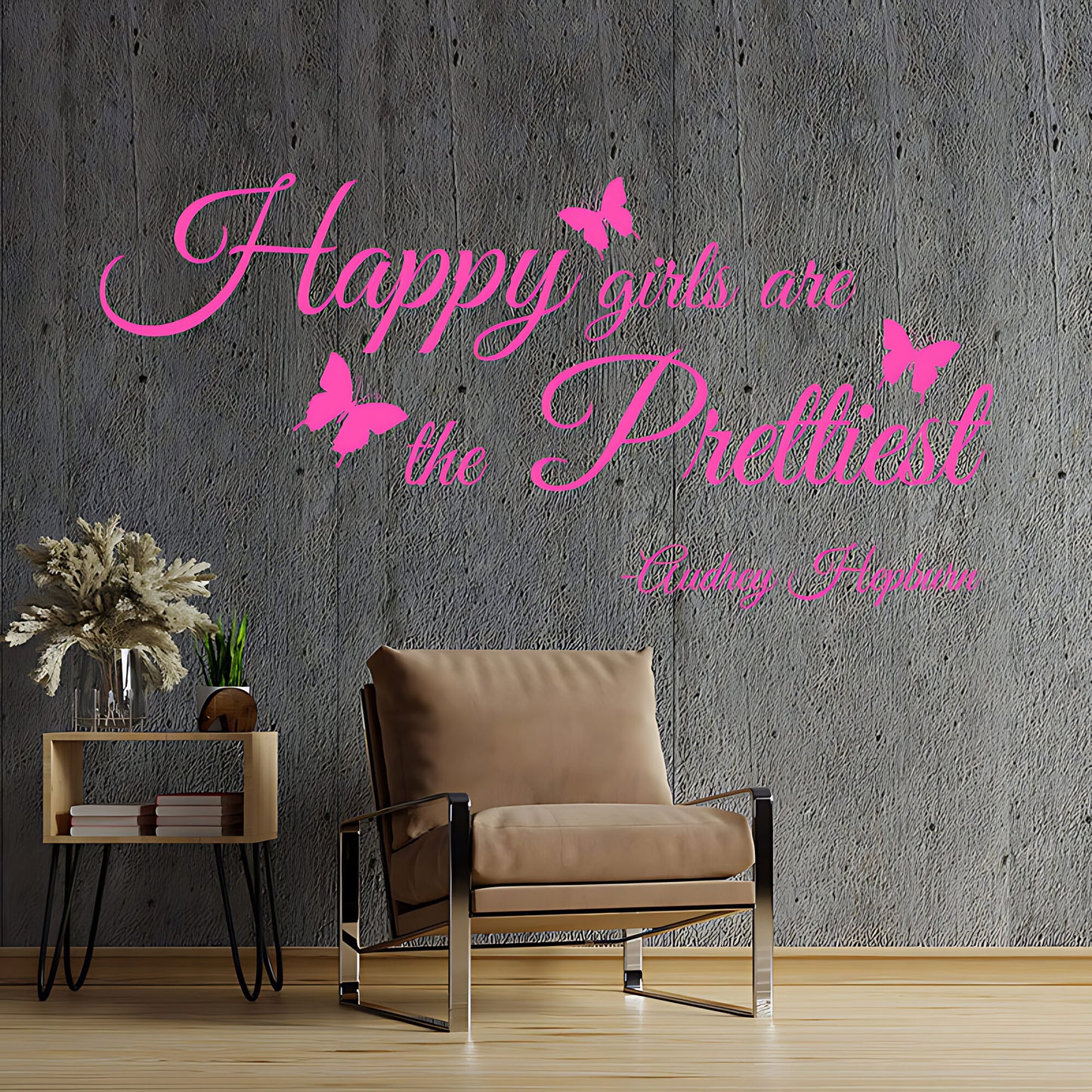 Happy Girls Are Prettiest Wall Sticker