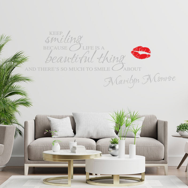 Marilyn Monroe Wall Sticker – Inspirational Quote Vinyl Decal