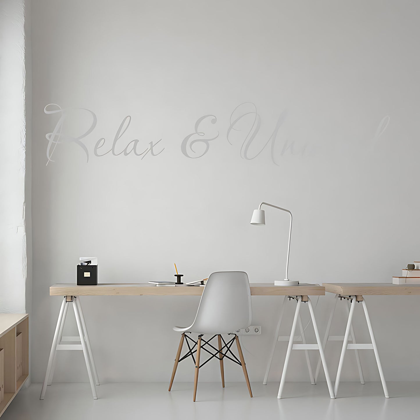 Relax and Unwind Bathroom Wall Sticker Vinyl Art Decal Quote
