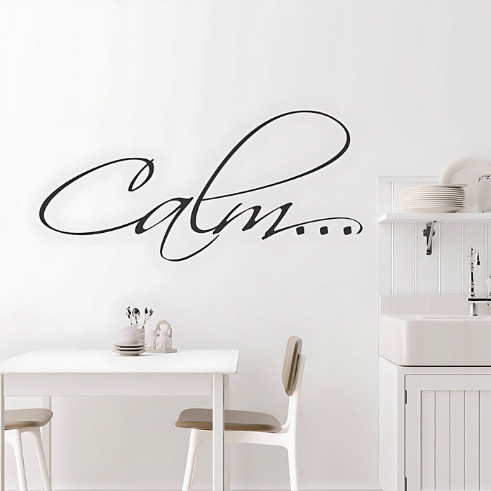 Calm Bathroom Wall Sticker Vinyl Art Decal Quote
